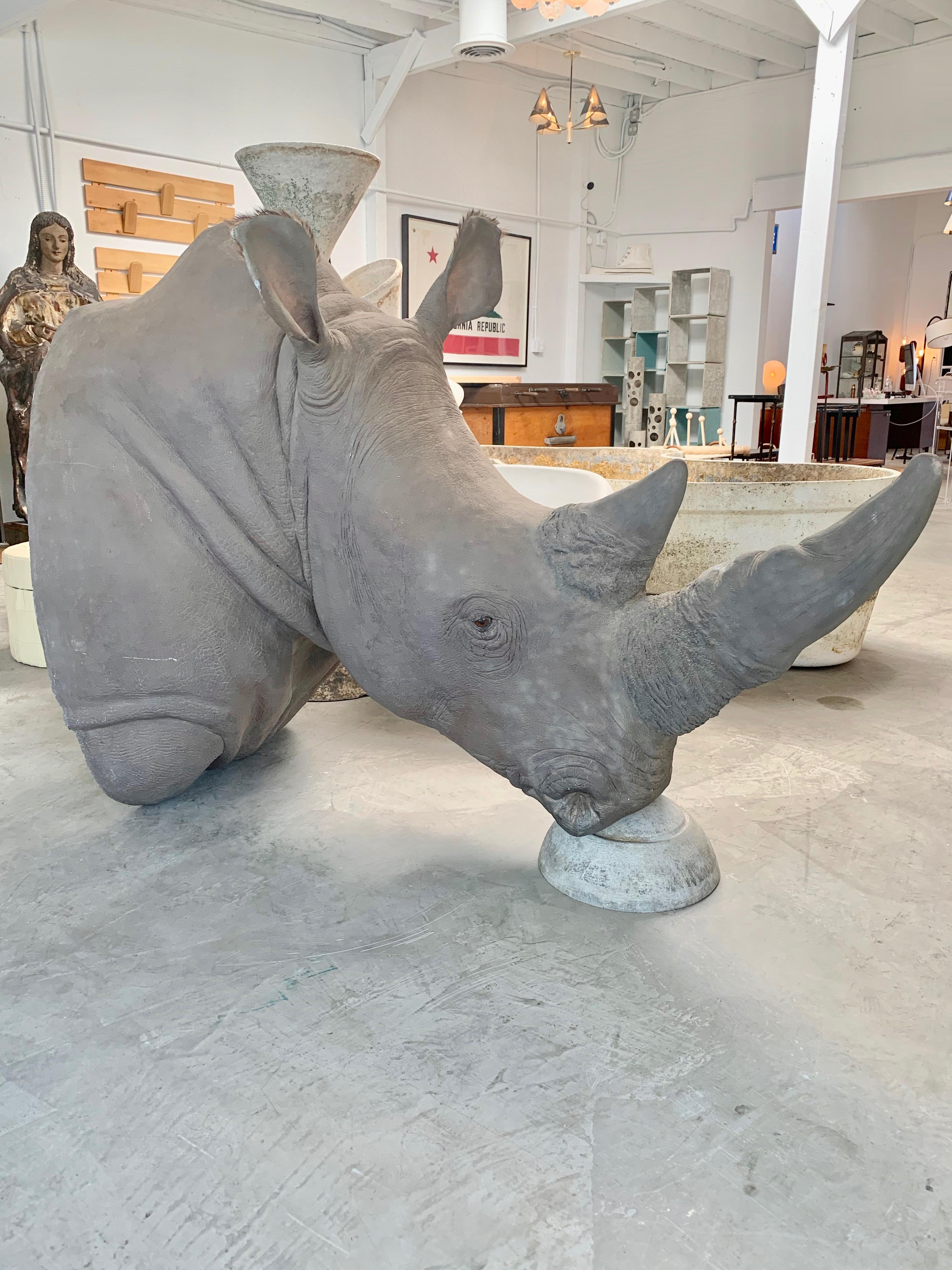 Life-Size Rhino Mount Replica 3