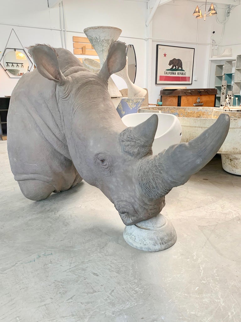 LifeSize Rhino Mount Replica For Sale at 1stDibs elephant mounts rhino