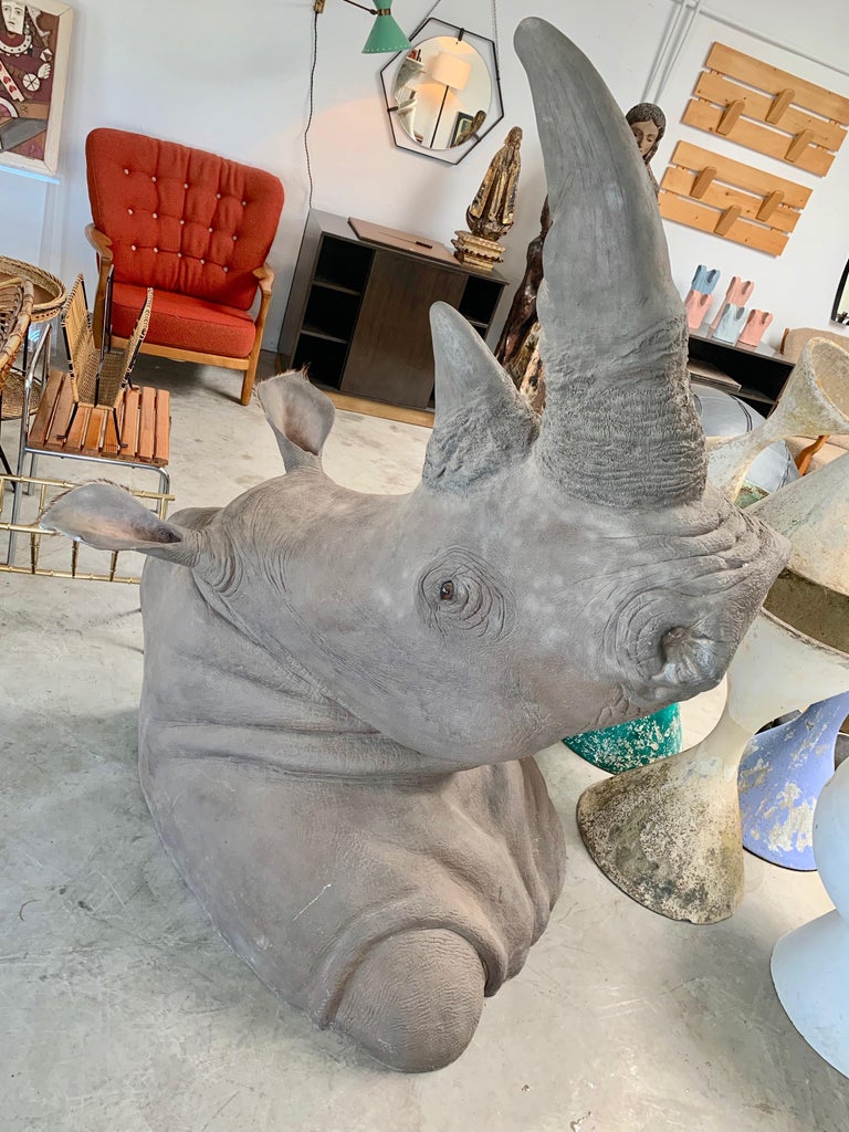 LifeSize Rhino Mount Replica For Sale at 1stDibs elephant mounts rhino