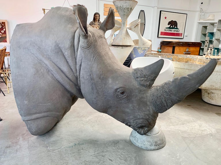 LifeSize Rhino Mount Replica For Sale at 1stDibs elephant mounts rhino