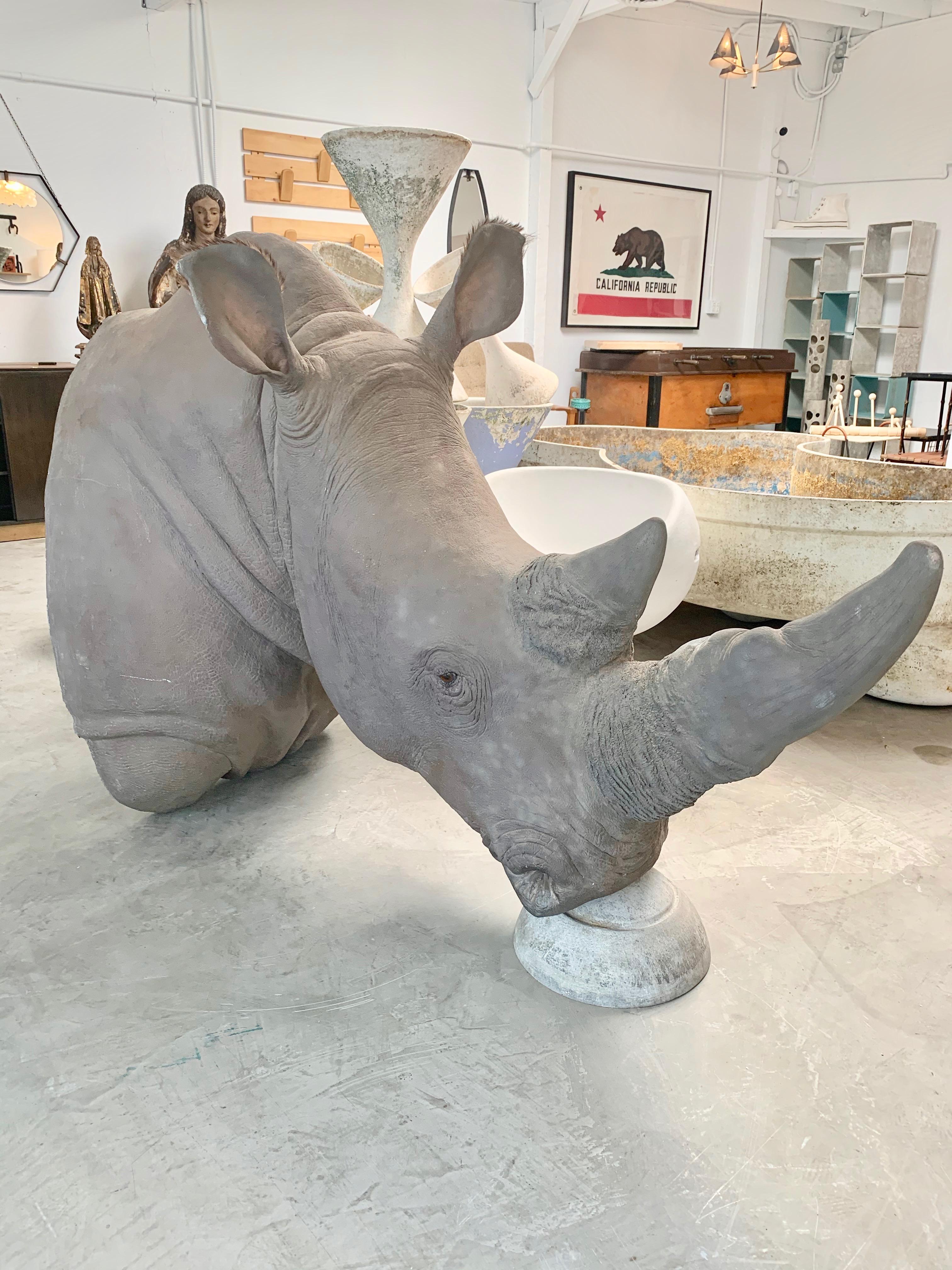 Life-Size Rhino Mount Replica 1