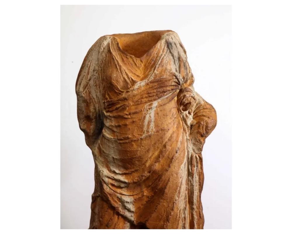 Life-Size Roman Style Patinated Fiberglass Torso, after the Antique 1960 For Sale 7