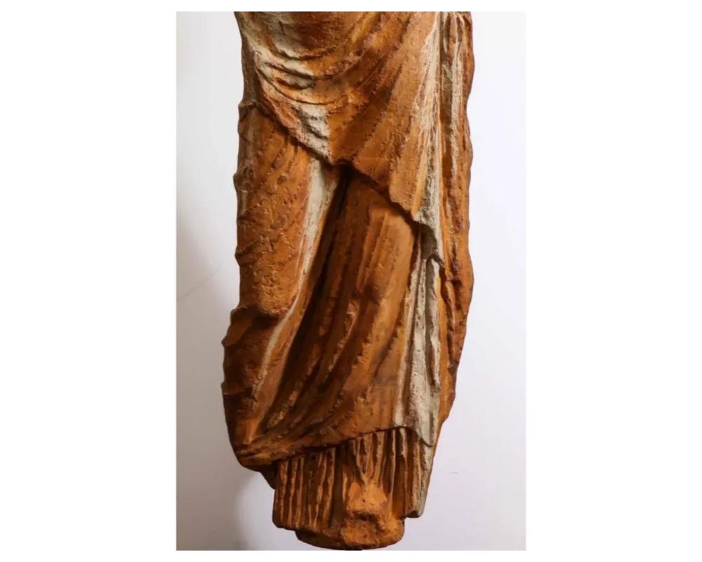 Life-Size Roman Style Patinated Fiberglass Torso, after the Antique 1960 In Good Condition For Sale In New York, NY