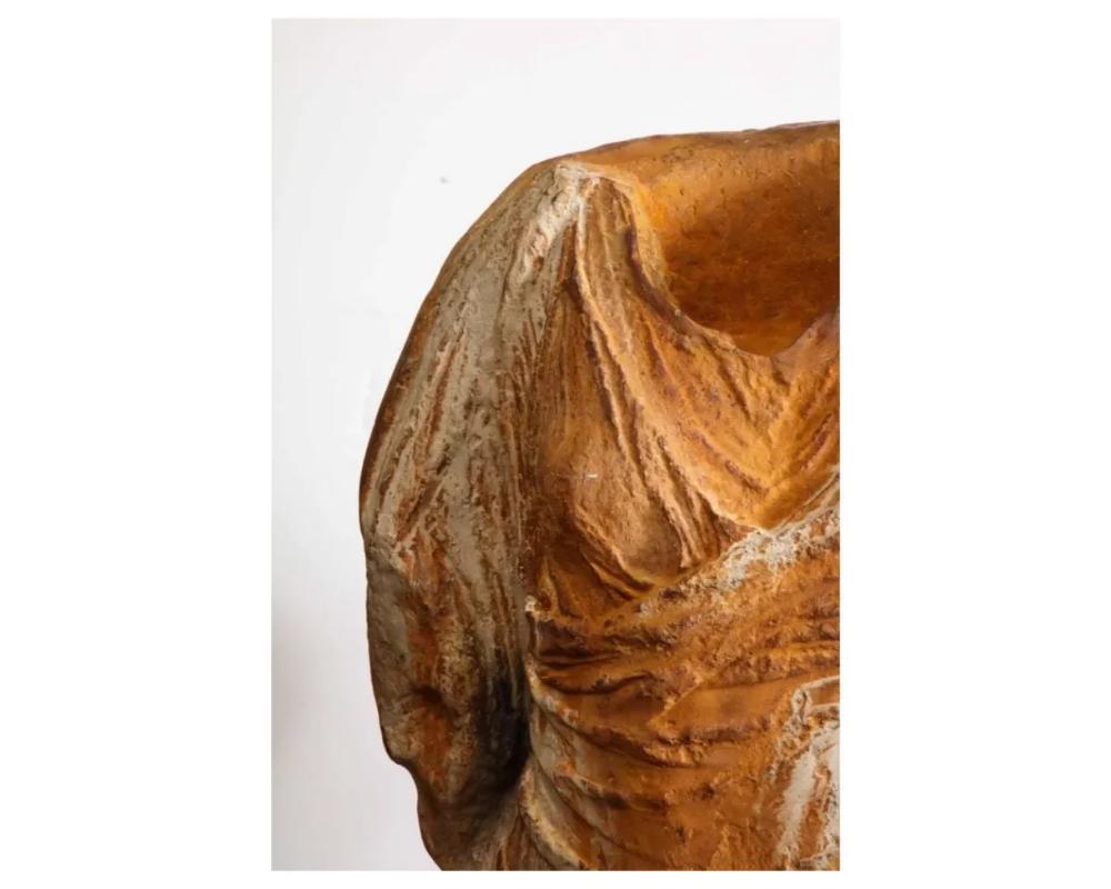20th Century Life-Size Roman Style Patinated Fiberglass Torso, after the Antique 1960 For Sale