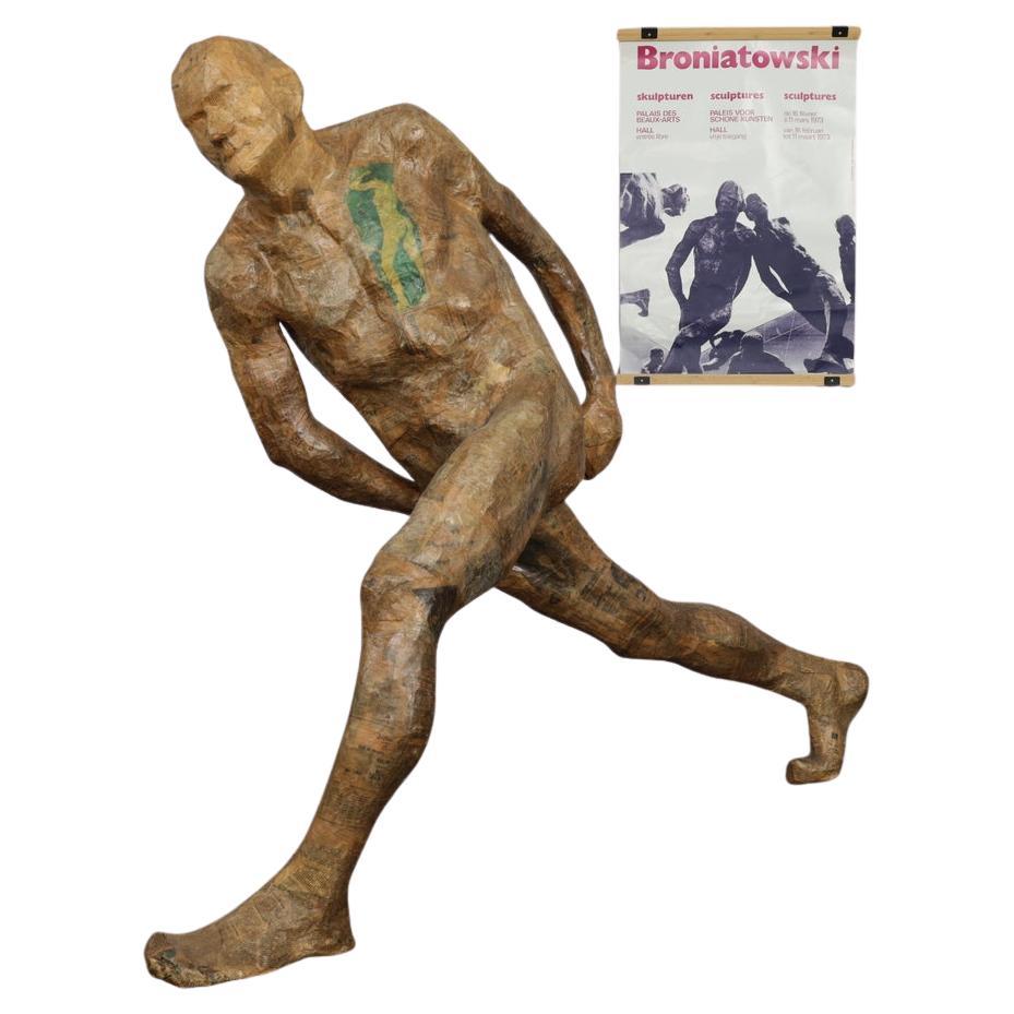 Life-Size Sculpture “Running Figure” by Karol Broniatowski, 1972