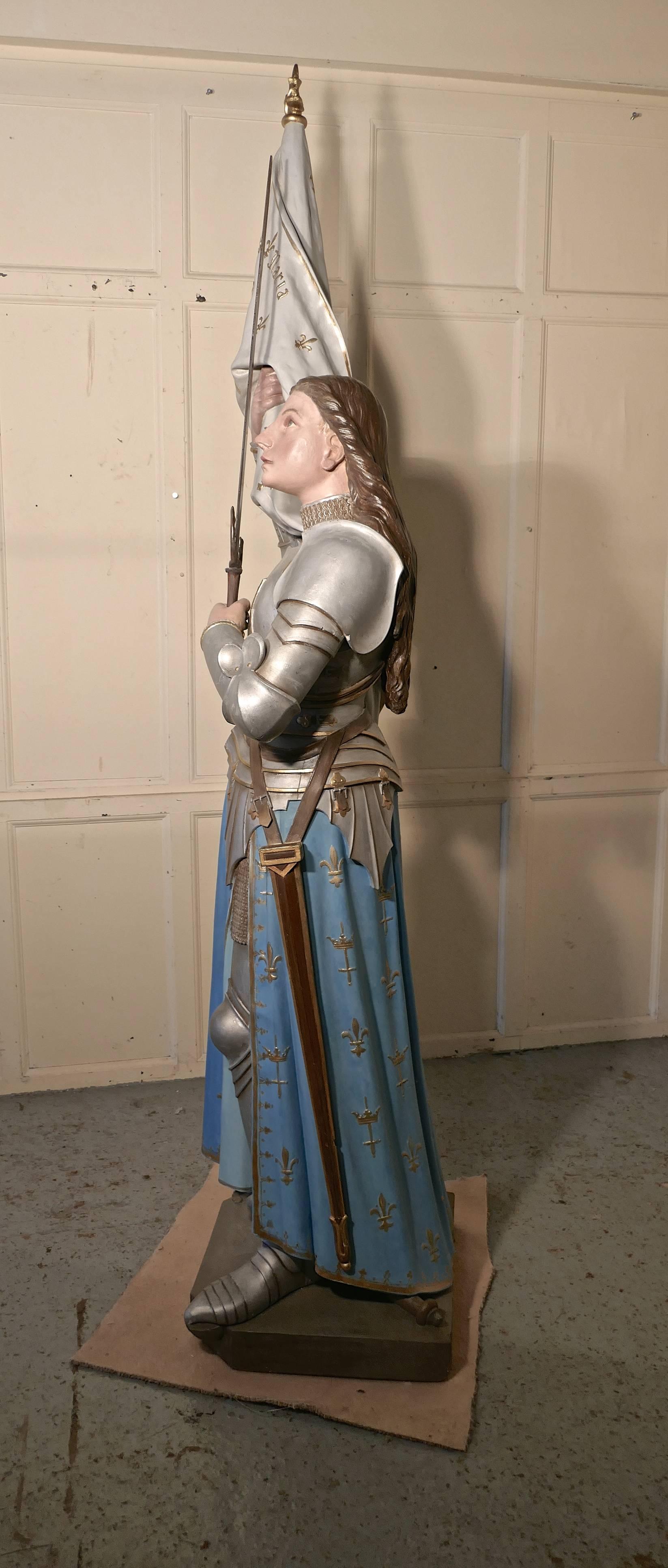 Lifesize Sculpture, Joan of Arc from a French Cathedral For Sale 2