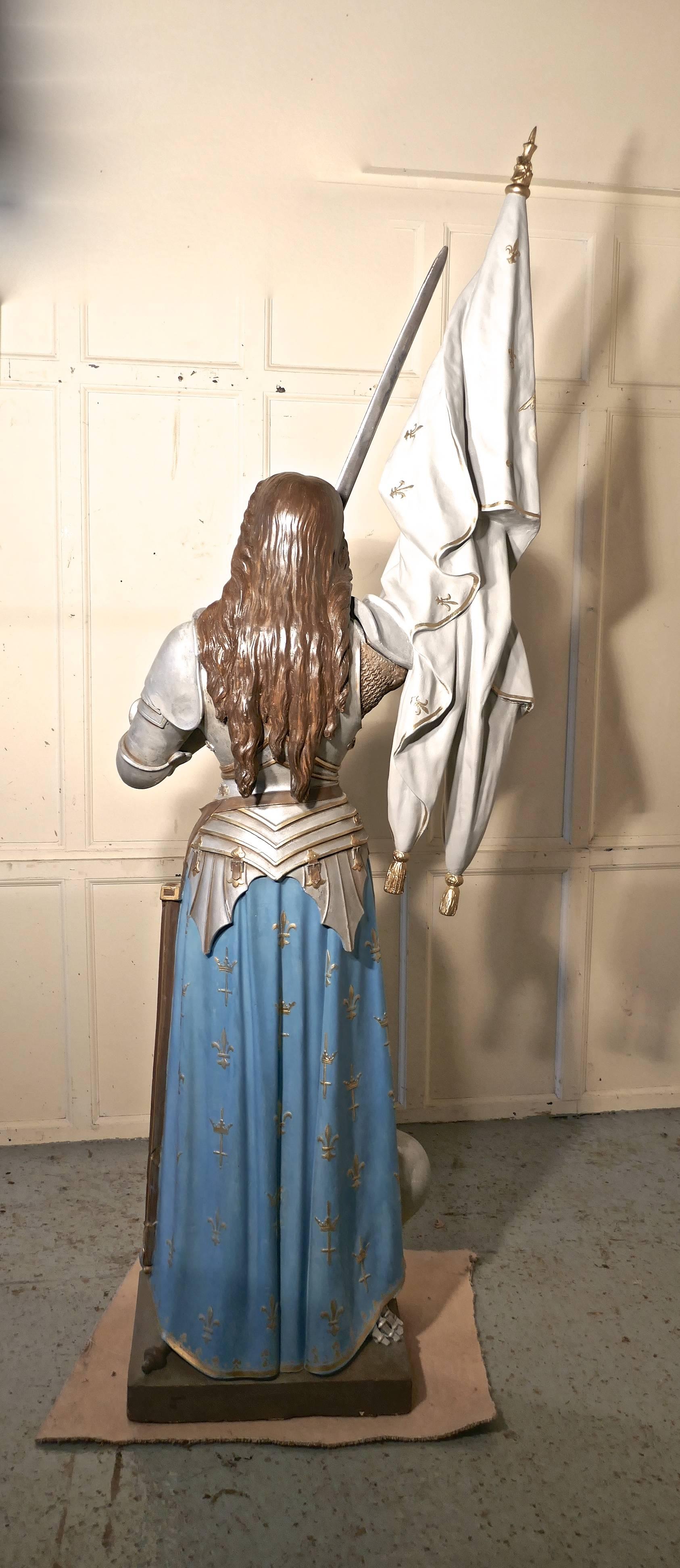 Lifesize Sculpture, Joan of Arc from a French Cathedral For Sale 9
