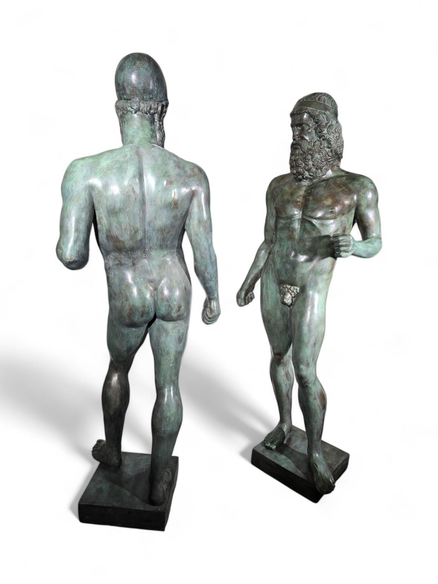 Sculptures grandeur nature de 180 cm des Guerriers de Riace, 1980, Bronzes Bon état - En vente à Madrid, ES