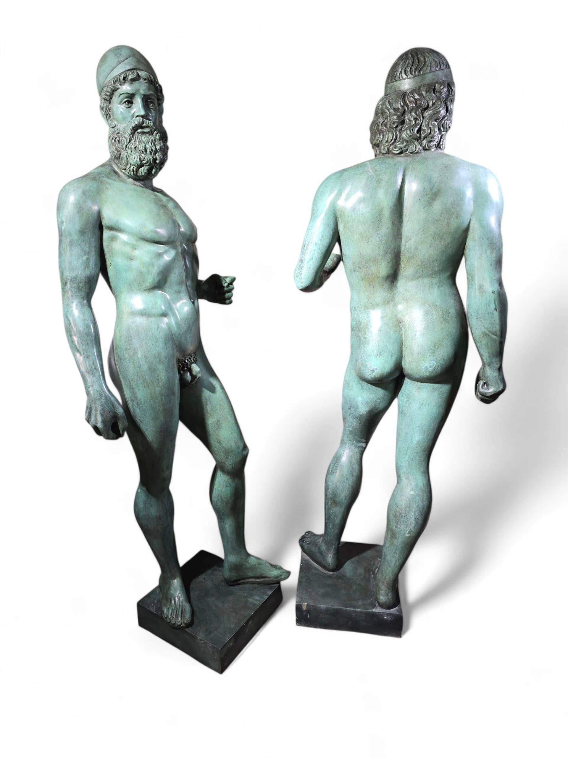 Esculturas de tamaño natural 180cm de los Guerreros de Riace, Bronces en venta 6