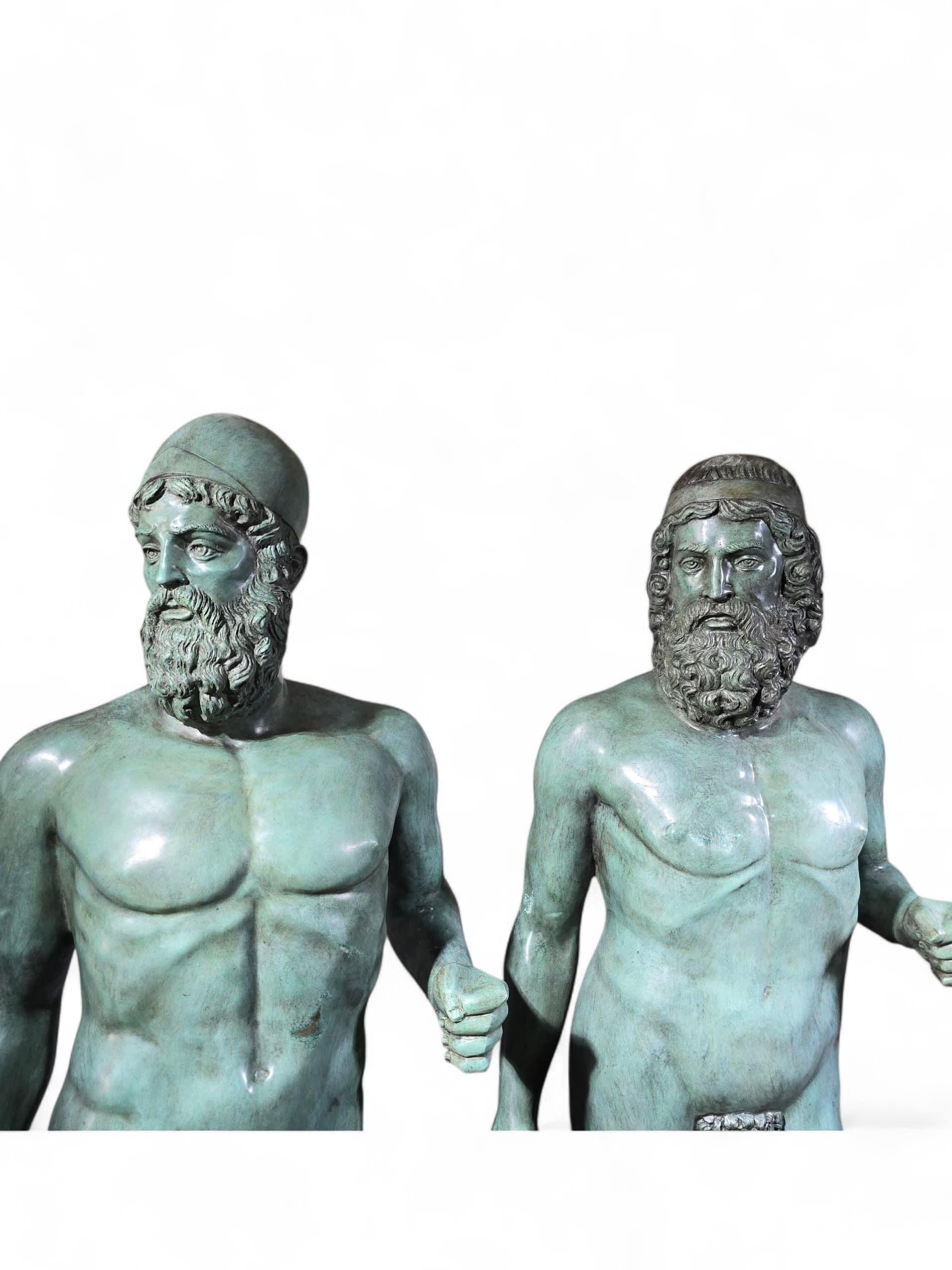 Esculturas de tamaño natural 180cm de los Guerreros de Riace, Bronces en venta 7
