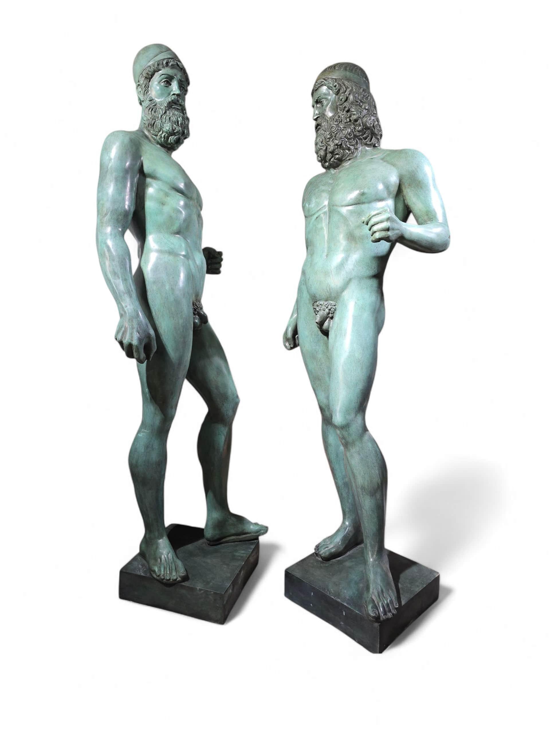 Esculturas de tamaño natural 180cm de los Guerreros de Riace, Bronces en venta 1