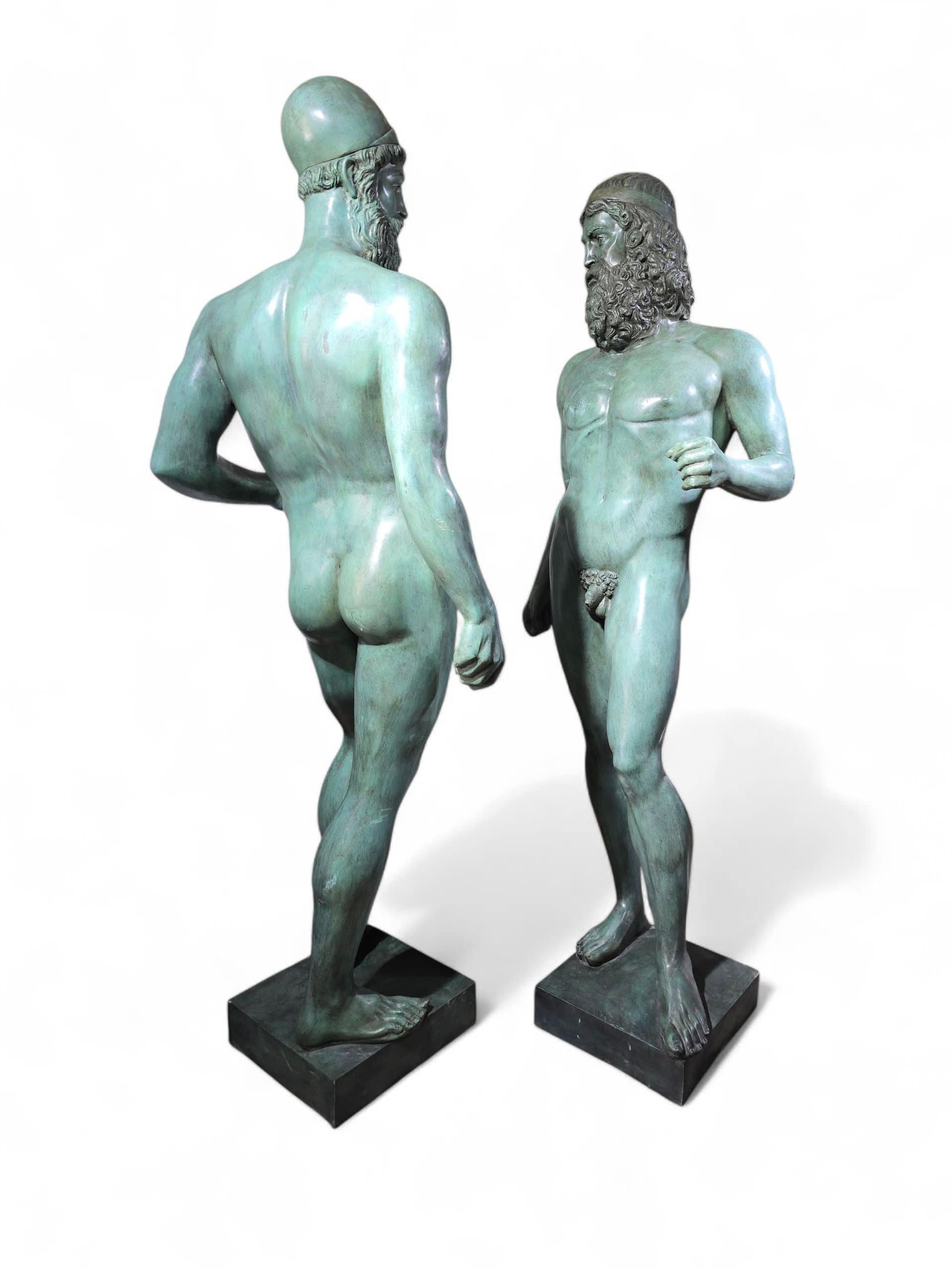 Esculturas de tamaño natural 180cm de los Guerreros de Riace, Bronces en venta 4