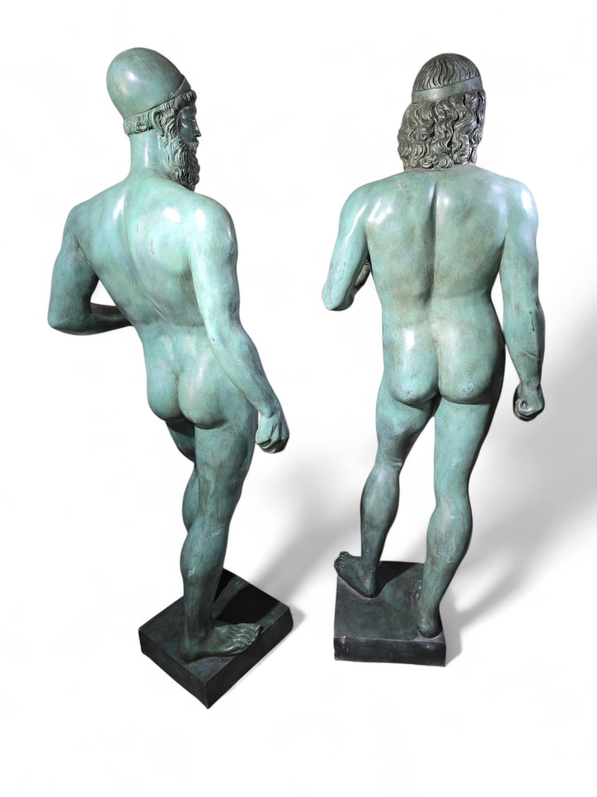 Esculturas de tamaño natural 180cm de los Guerreros de Riace, Bronces en venta 5