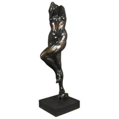 Life-Size Signed 2 of 10 Gary Michael Weisman Solid Bronze Statue of Nude Woman