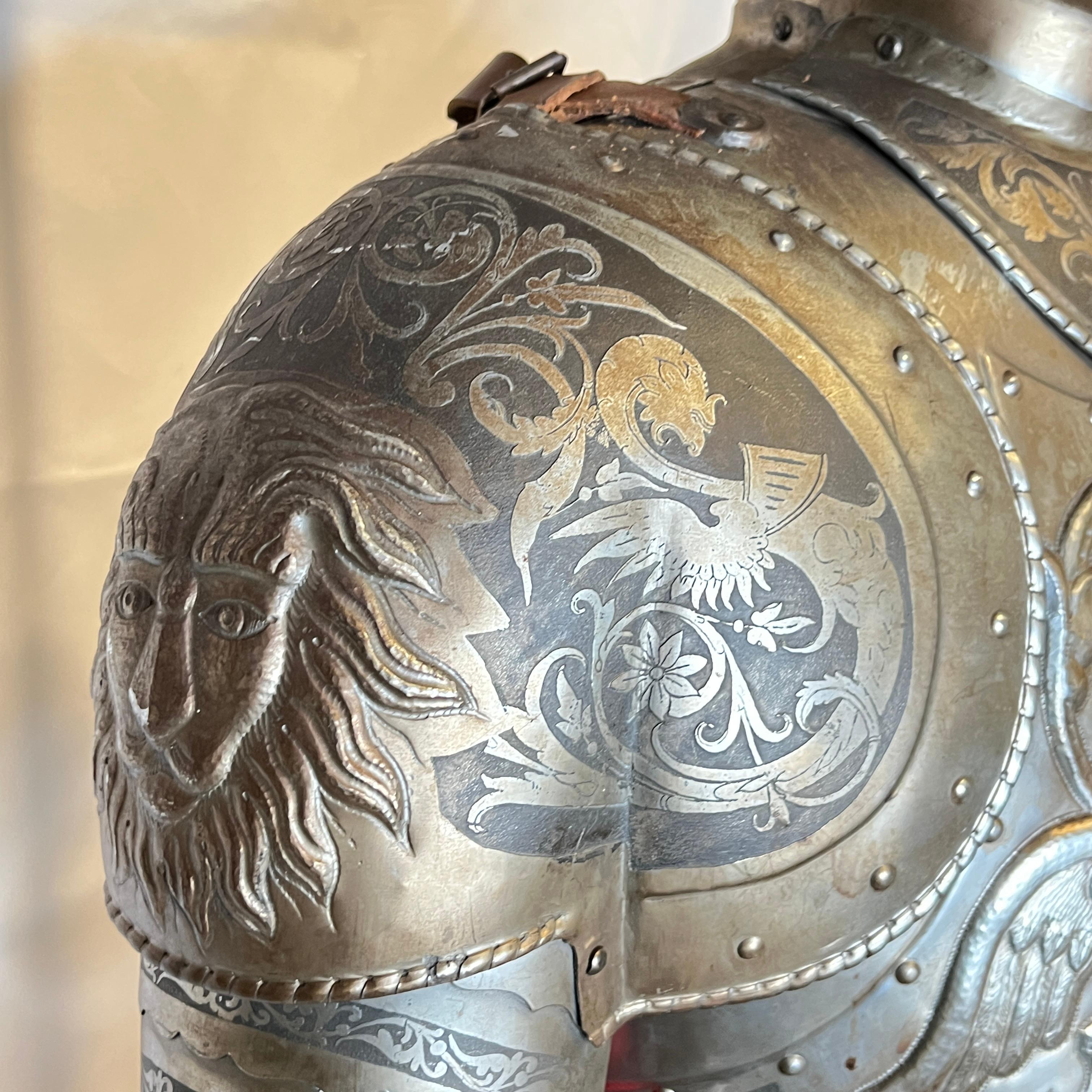 Life Size Spanish Toledo Ware Suit of Armor of Carlos V 1