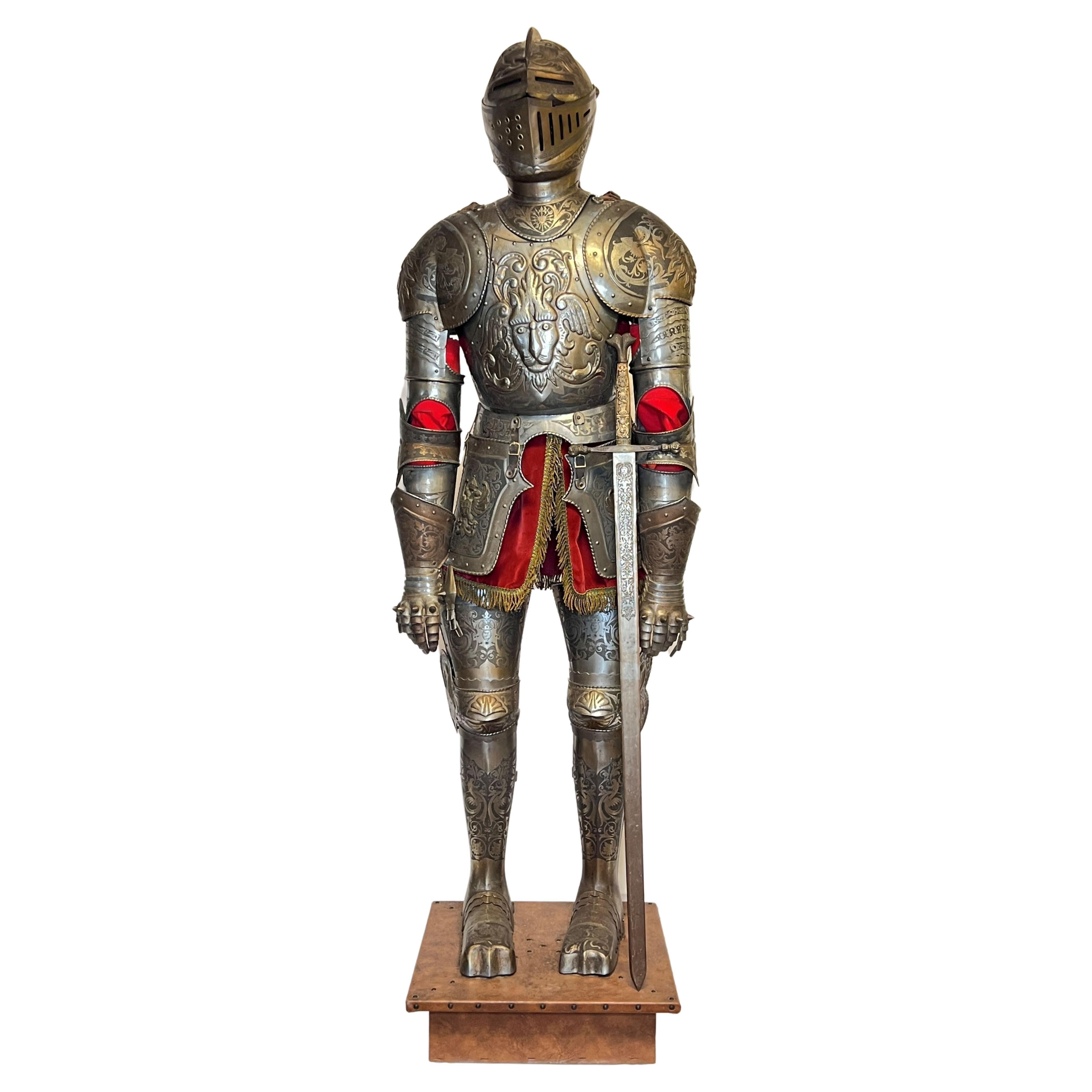 Life Size Spanish Toledo Ware Suit of Armor of Carlos V
