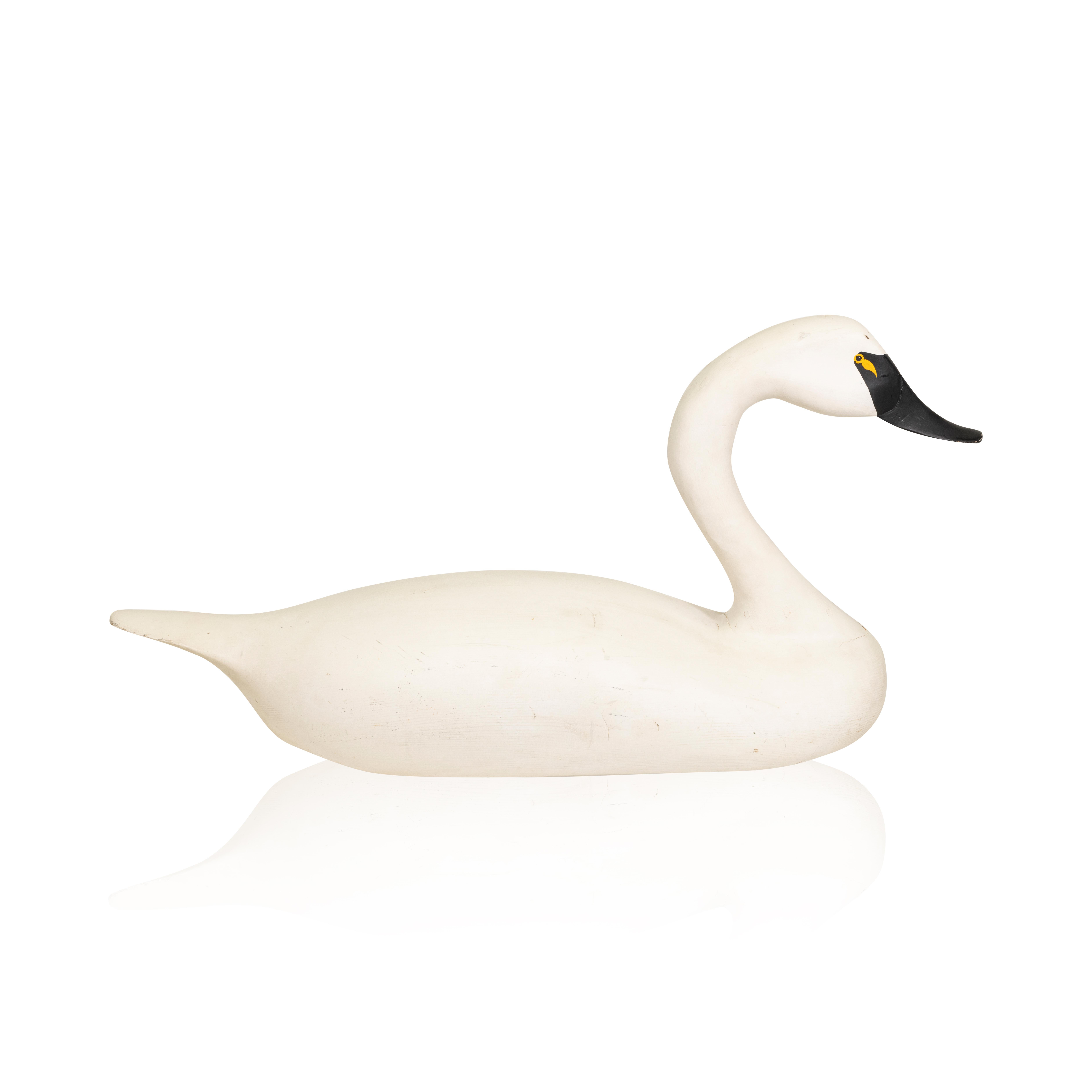American Life Size Swan Decoy by Jim Pierce For Sale