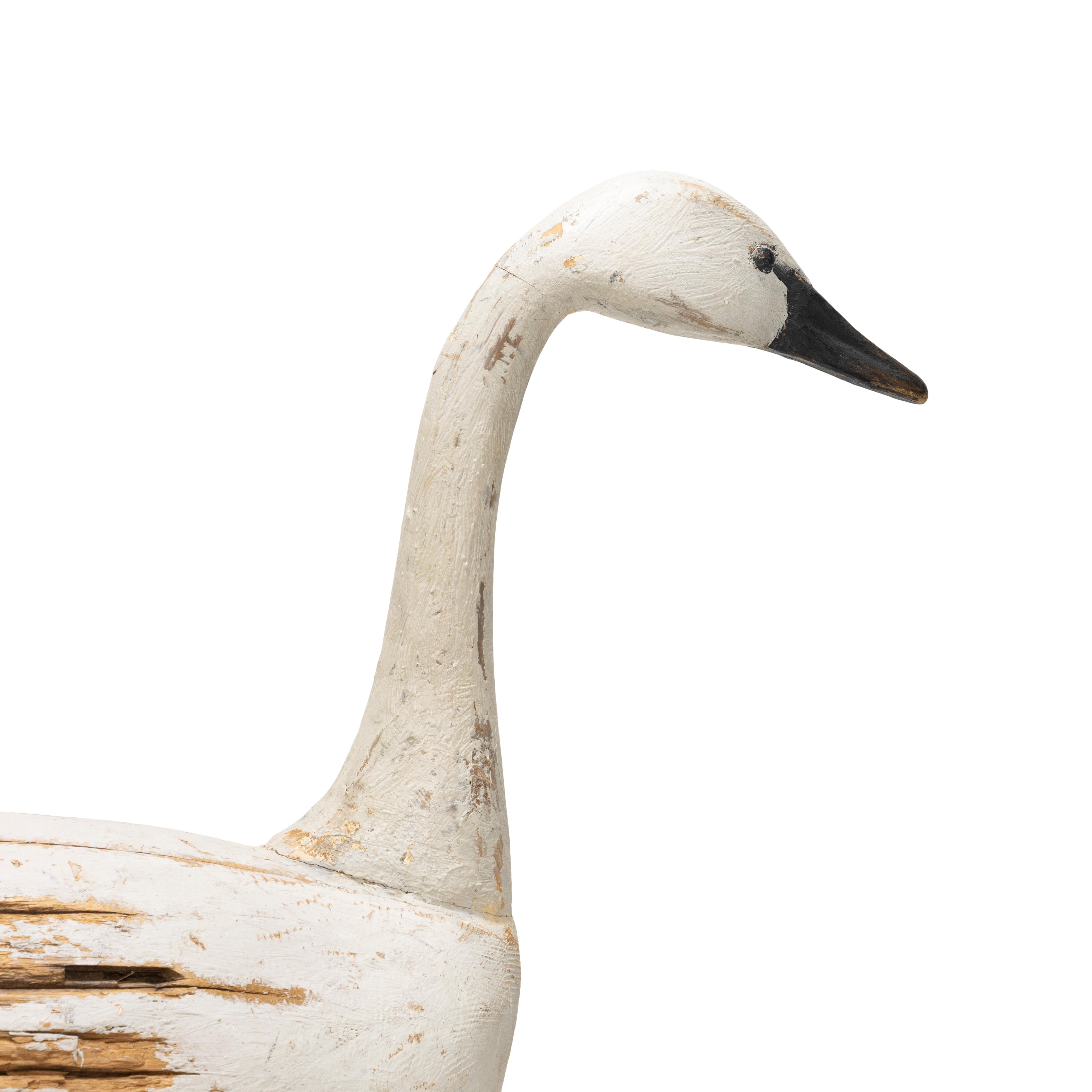 American Life Size Swan Decoy by Reggie Birch For Sale