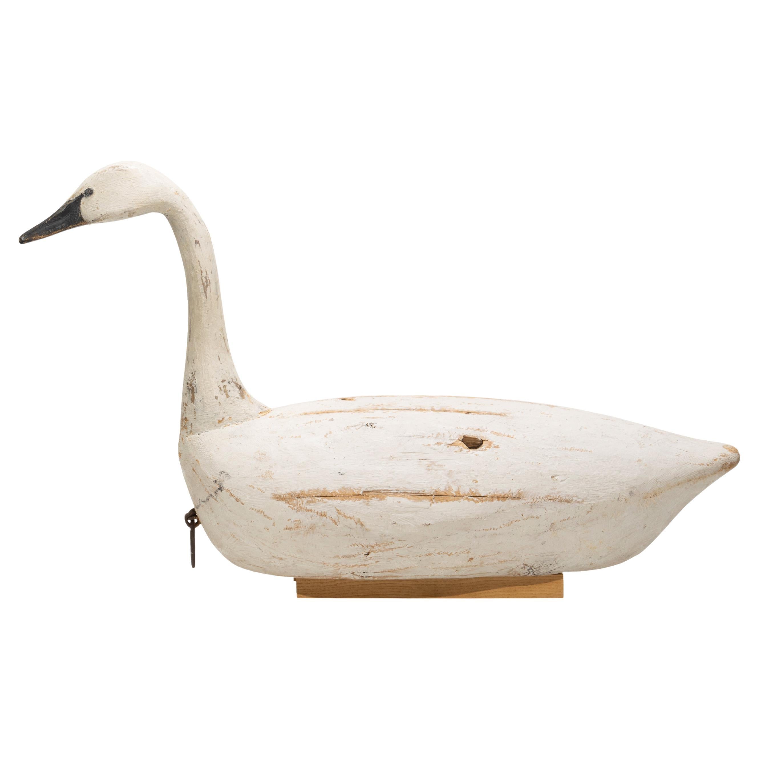 Life Size Swan Decoy by Reggie Birch For Sale