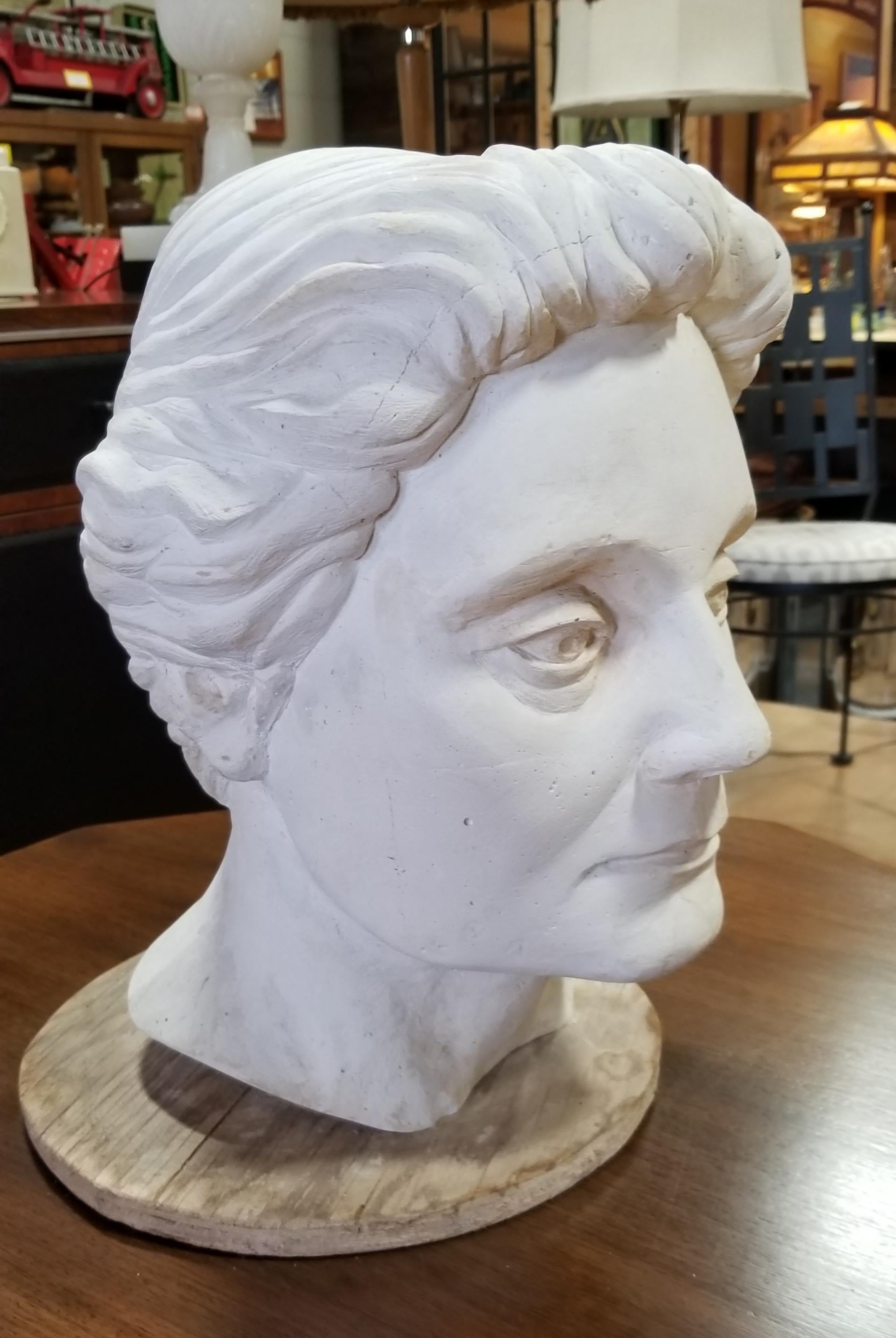 20th Century Life-Size Terracotta Bust by Herman Volz For Sale