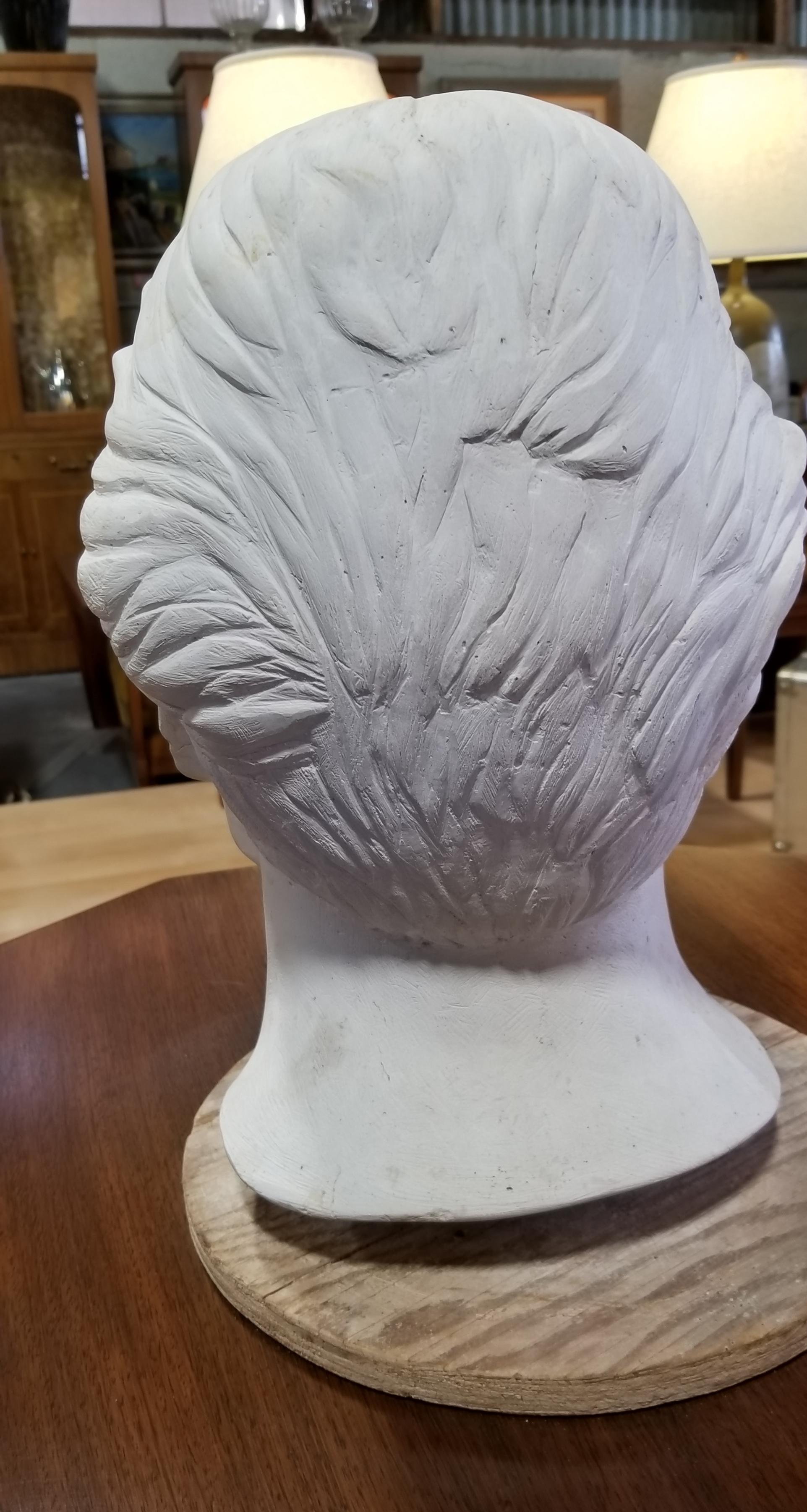 Life-Size Terracotta Bust by Herman Volz For Sale 1