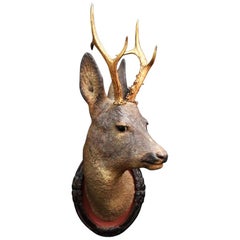 Life-Size Terracotta Deer’s Head, circa 1880