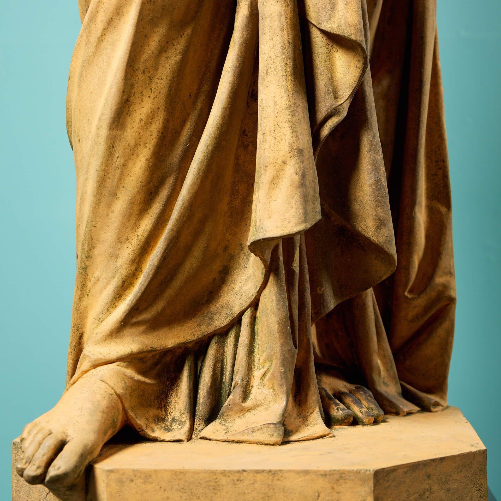 Life-Size Terracotta Erato Statue, 1 of 9 from the Apollo Inn, London For Sale 4