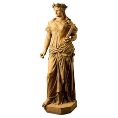 Terrakotta- Erato-Statue in Lebensgröße, 1 von 9 aus dem Apollo Inn, London