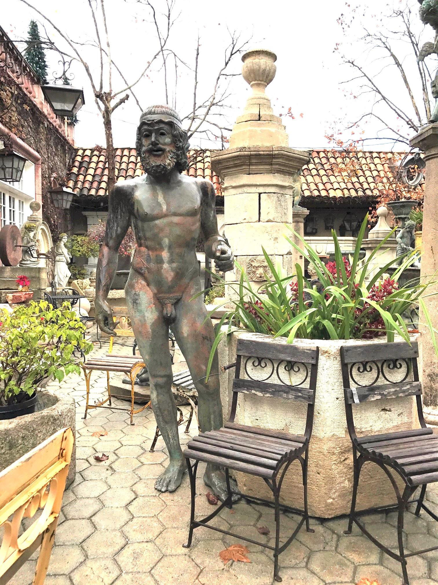 Life-size Two Large Bronze Statues Riace Warriors Style Erectheus & Eumolpos 5
