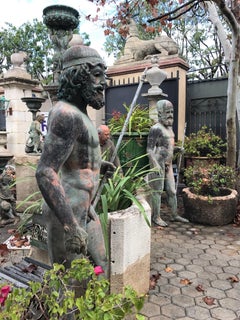 Life-size Two Large Bronze Statues Riace Warriors Style Erectheus & Eumolpos