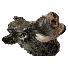 Life-Size Vintage Terracotta Wall-Mounted Boar's Head Sculpture