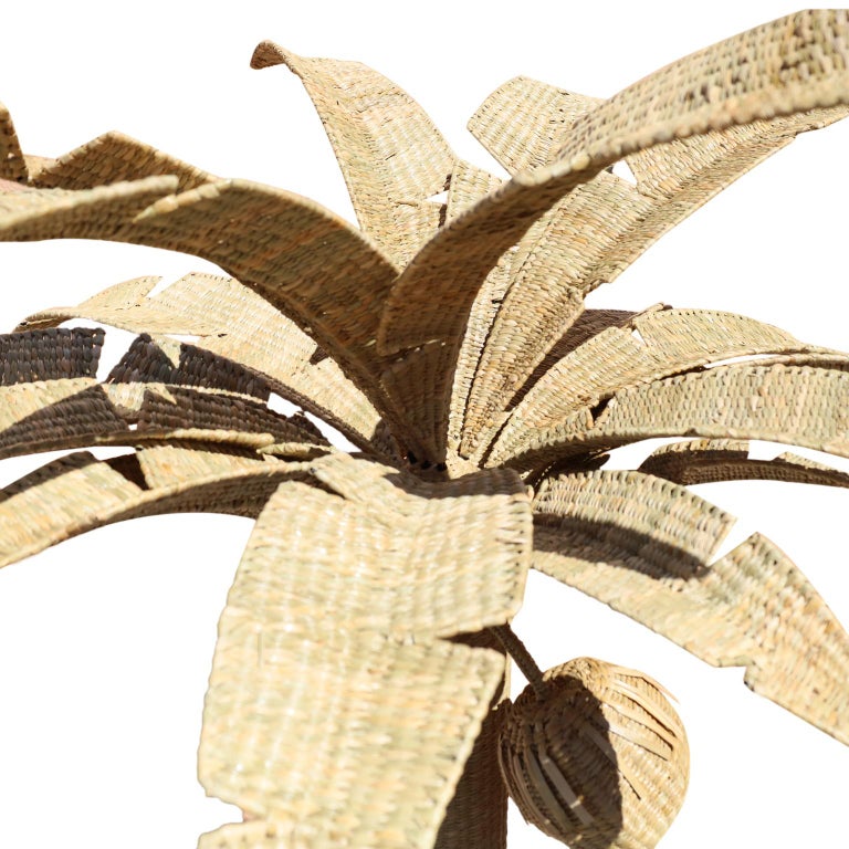 Life Size Wicker Palm Tree Sculpture from the FS Flores Collection For