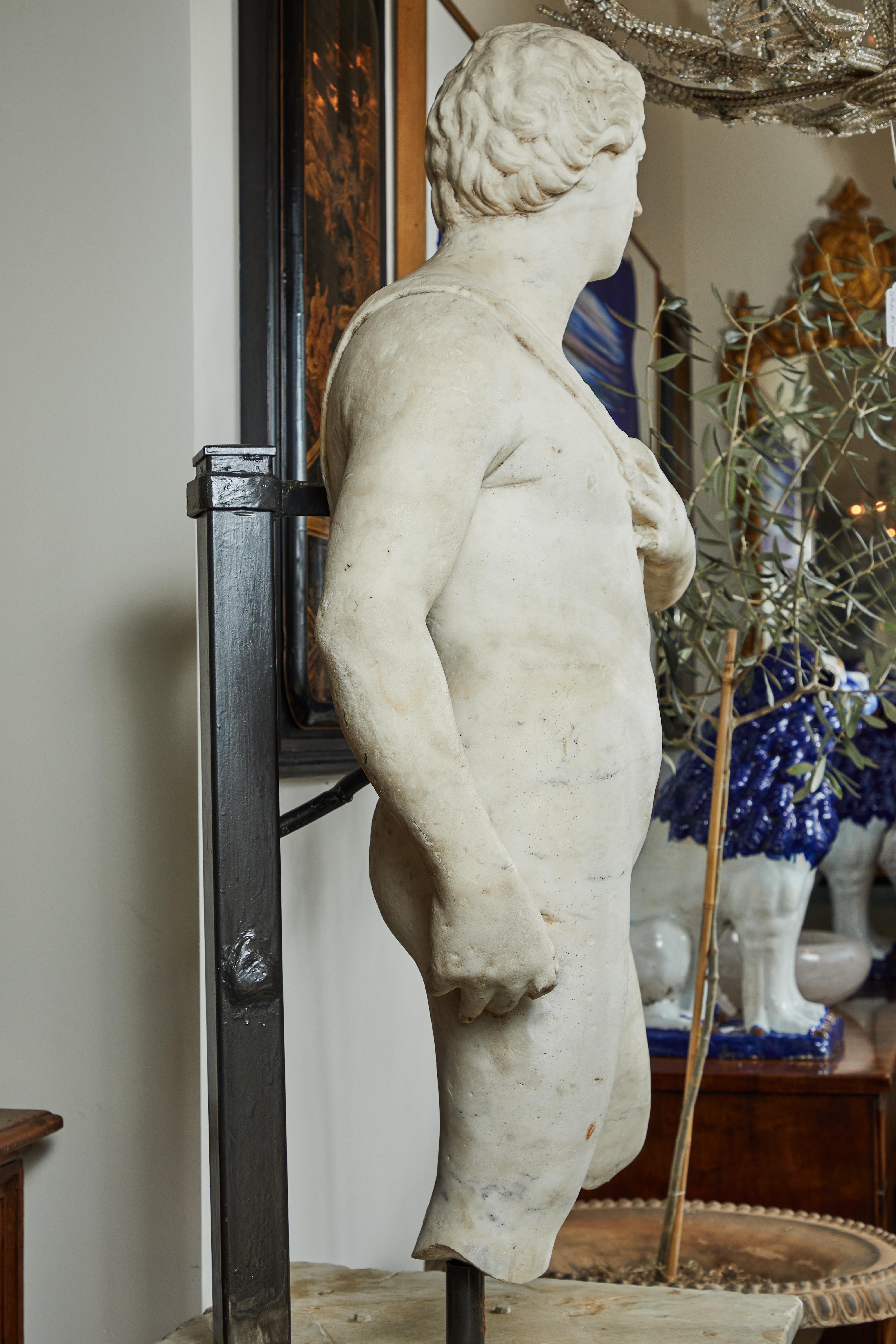 Life-Sized, 16th Century Marble Figure Fragment 1