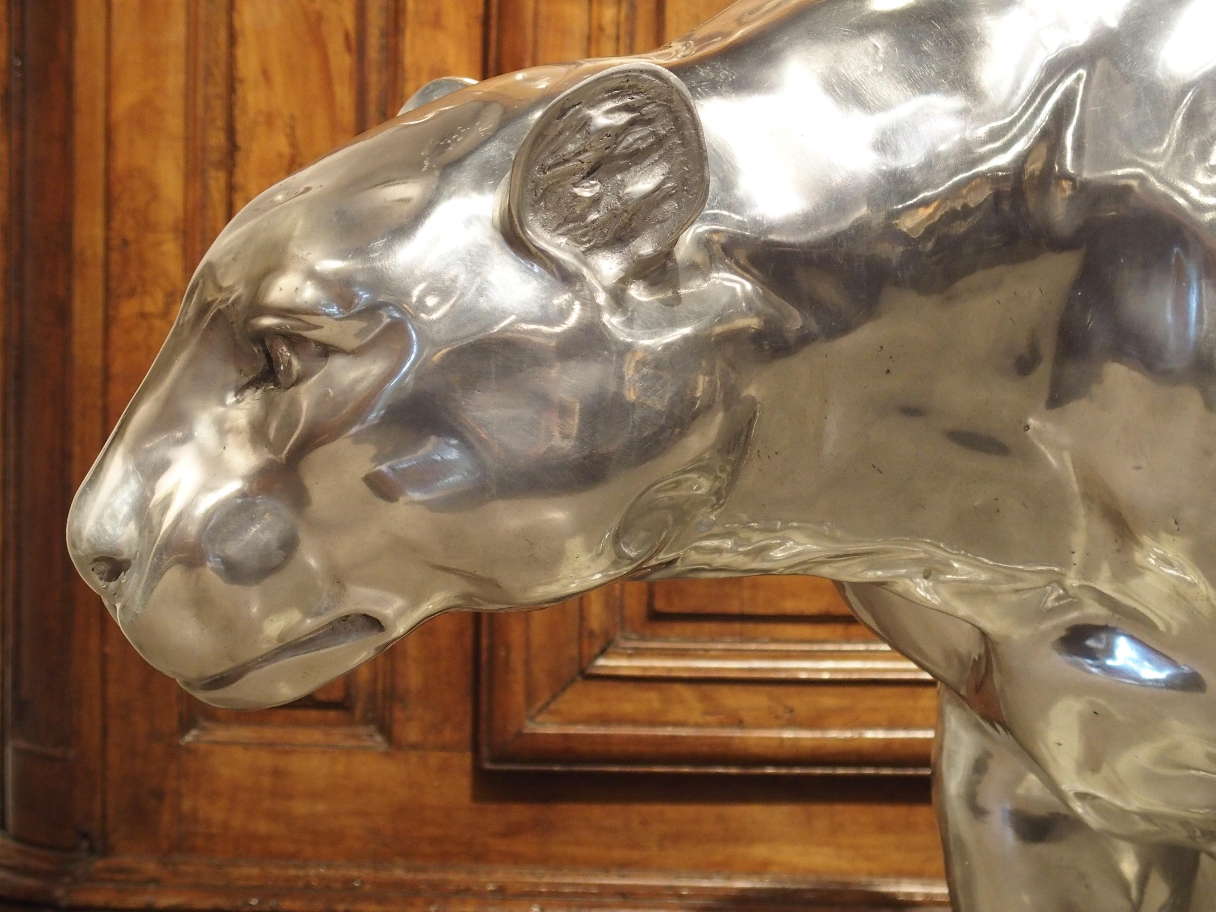 Life-Sized Aluminum Panther by French Sculptor Christian Maas 5