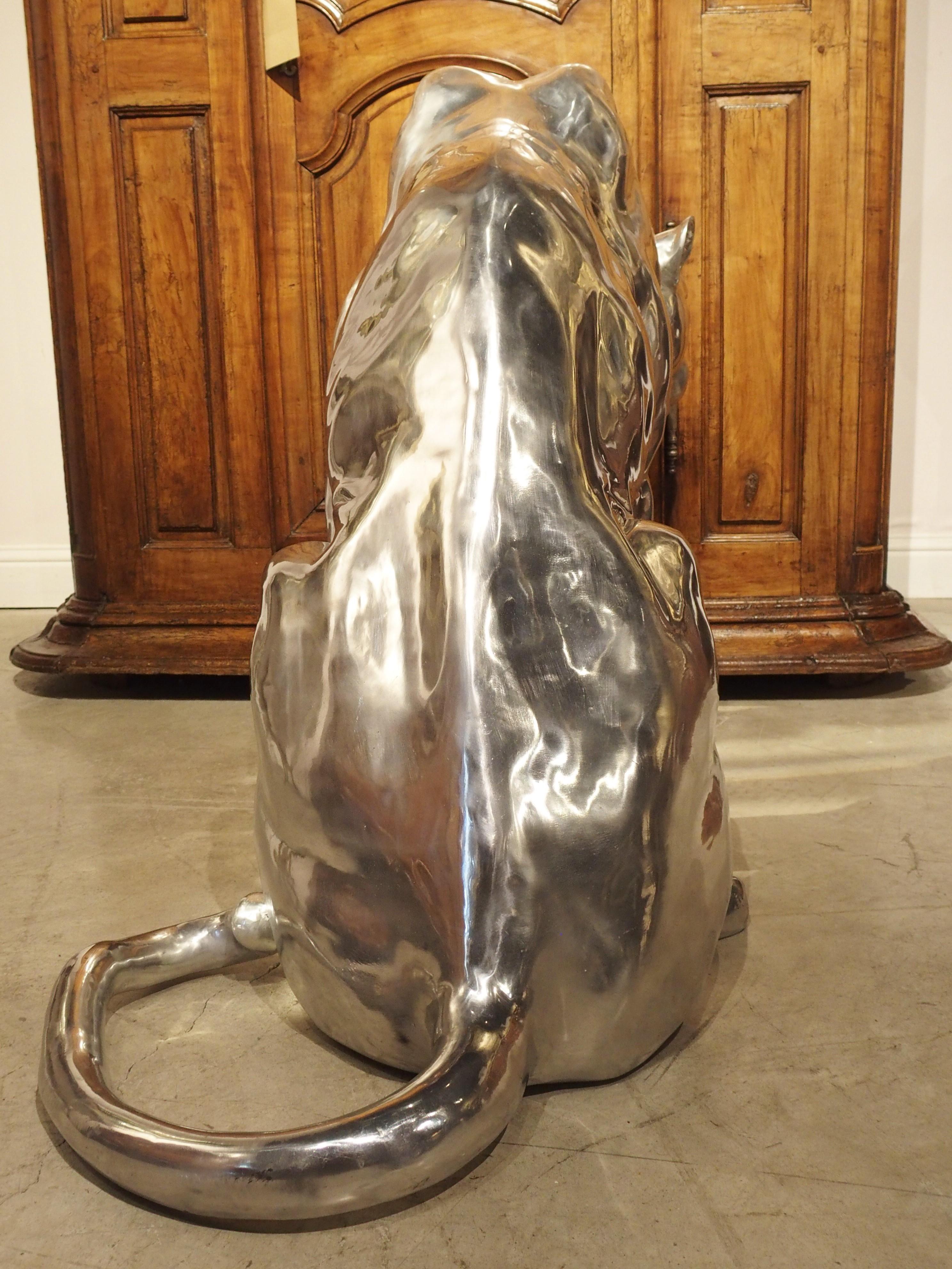 Life-Sized Aluminum Panther by French Sculptor Christian Maas 8