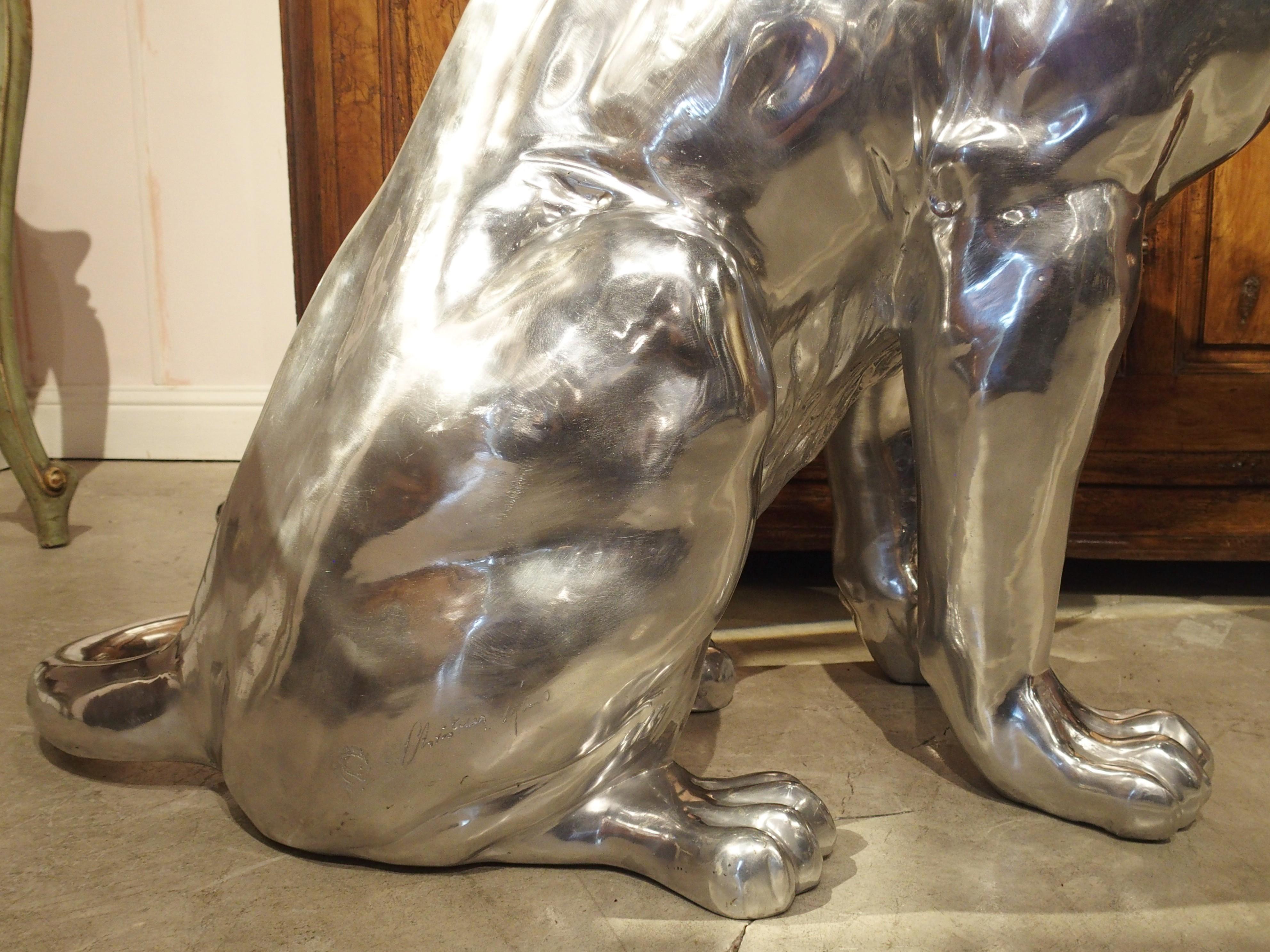 Life-Sized Aluminum Panther by French Sculptor Christian Maas 9