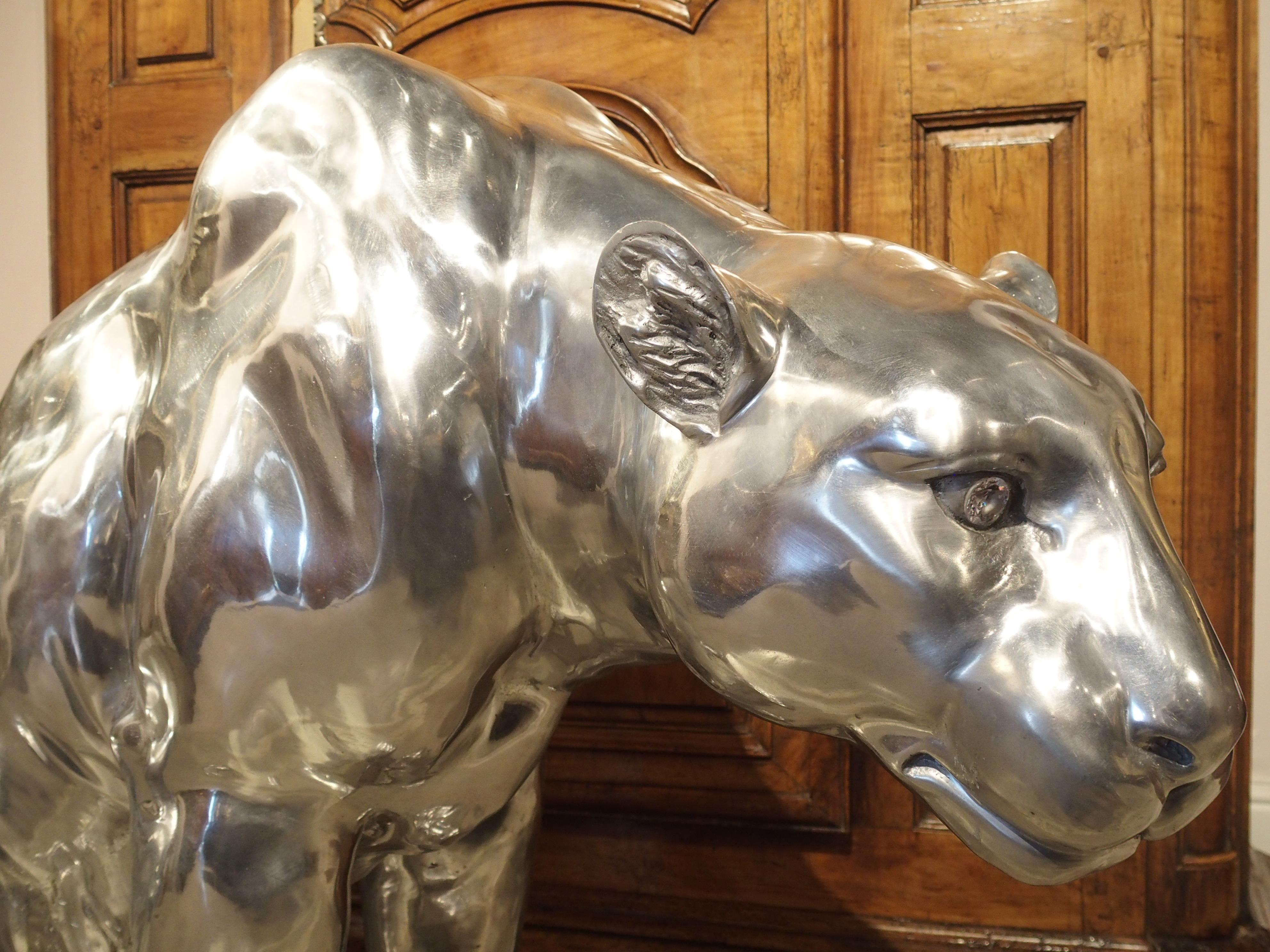 Life-Sized Aluminum Panther by French Sculptor Christian Maas 11