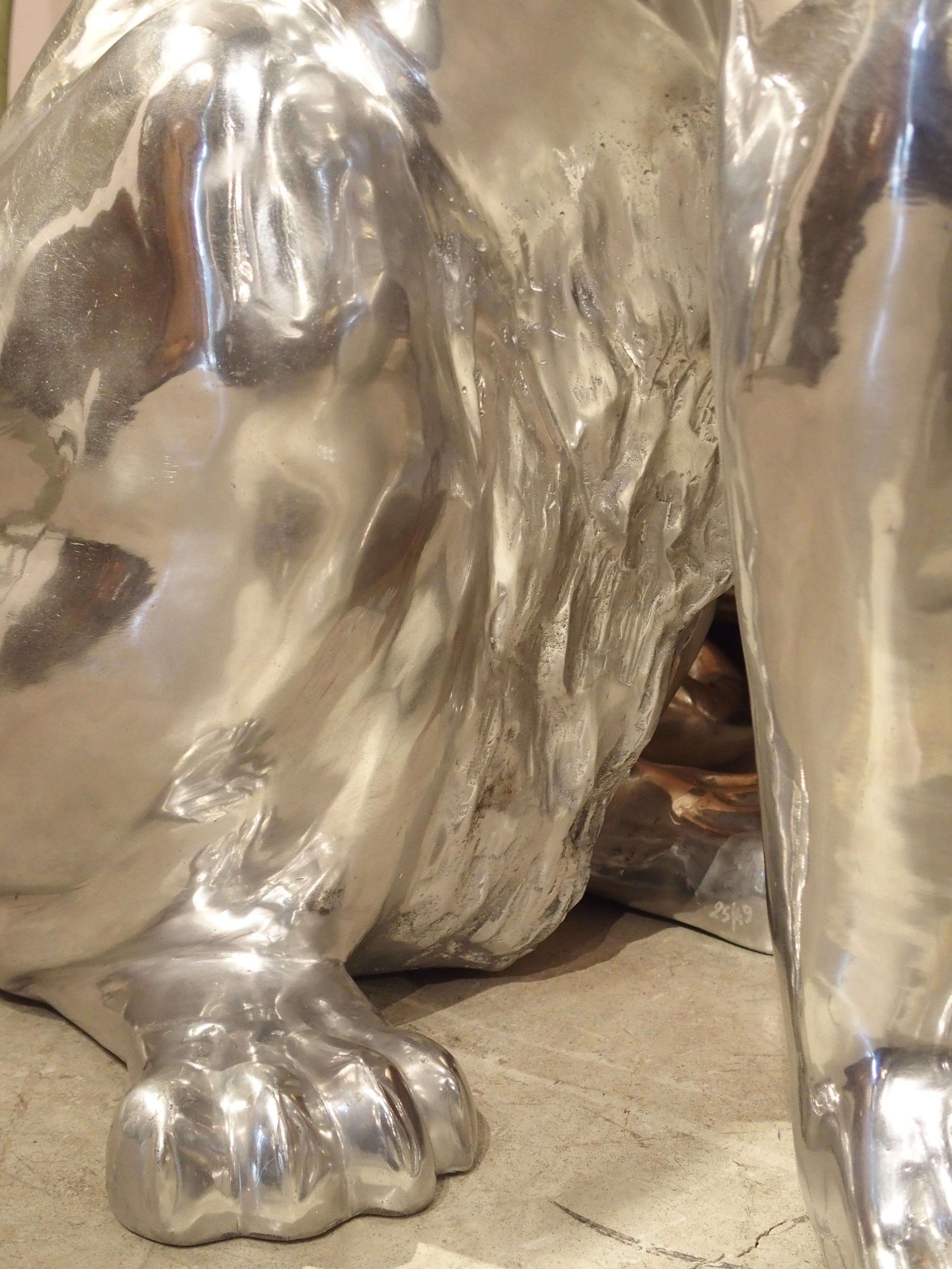 Panthère en aluminium grandeur nature du sculpteur français Christian Maas 10
