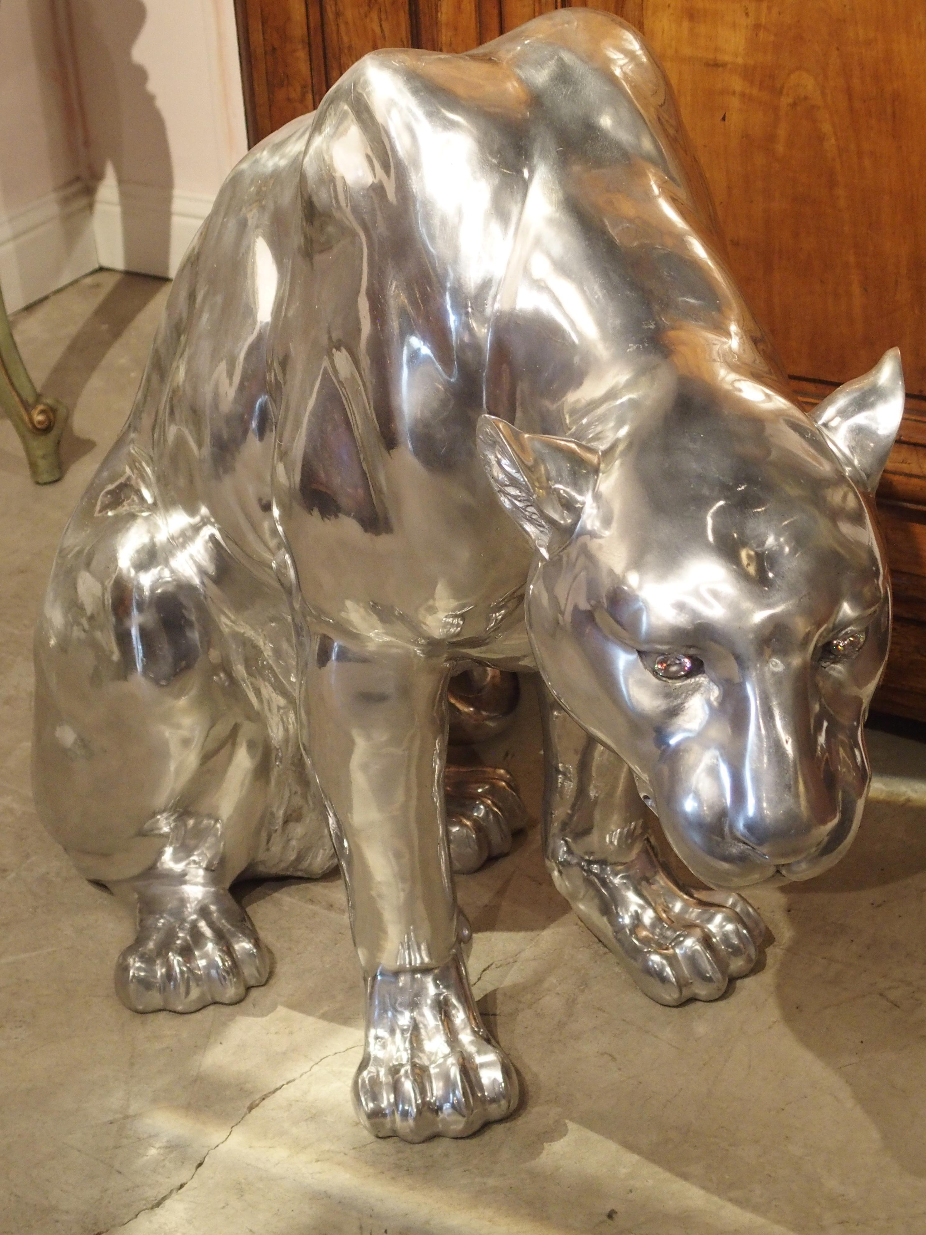 Life-Sized Aluminum Panther by French Sculptor Christian Maas 14