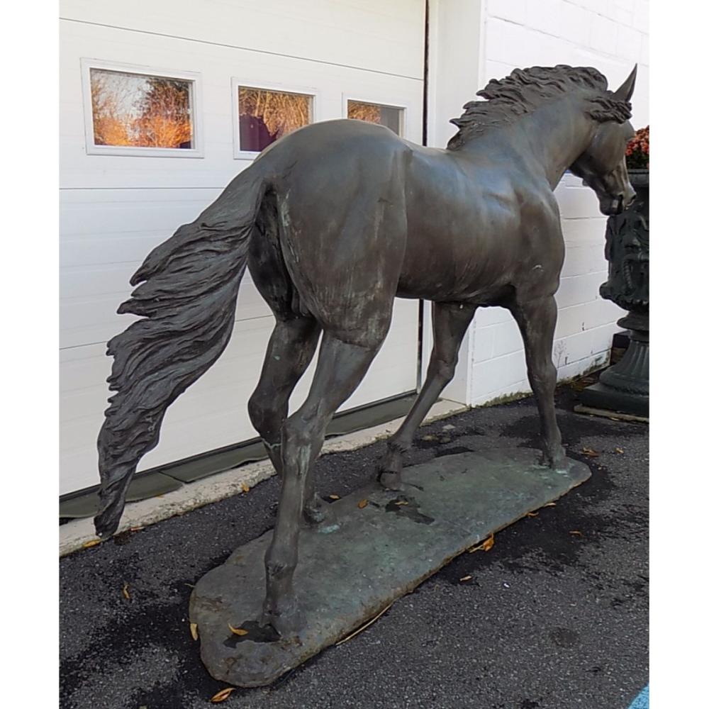 20th Century Life-Sized Bronze Secretariat Statue For Sale