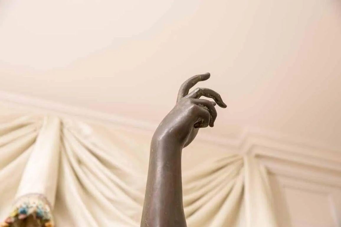 Französischer Künstler, lebensgroße Statue der Hermes, Bronze, Frankreich, 18. Jahrhundert im Angebot 1