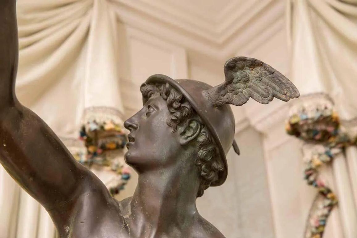 Französischer Künstler, lebensgroße Statue der Hermes, Bronze, Frankreich, 18. Jahrhundert im Angebot 2