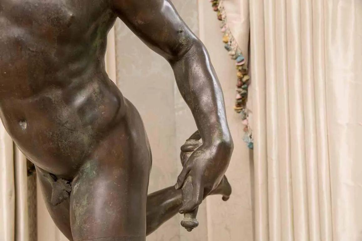 Französischer Künstler, lebensgroße Statue der Hermes, Bronze, Frankreich, 18. Jahrhundert im Angebot 3