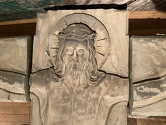Life Sized Carved Sandstone Architectural Figure of Christ