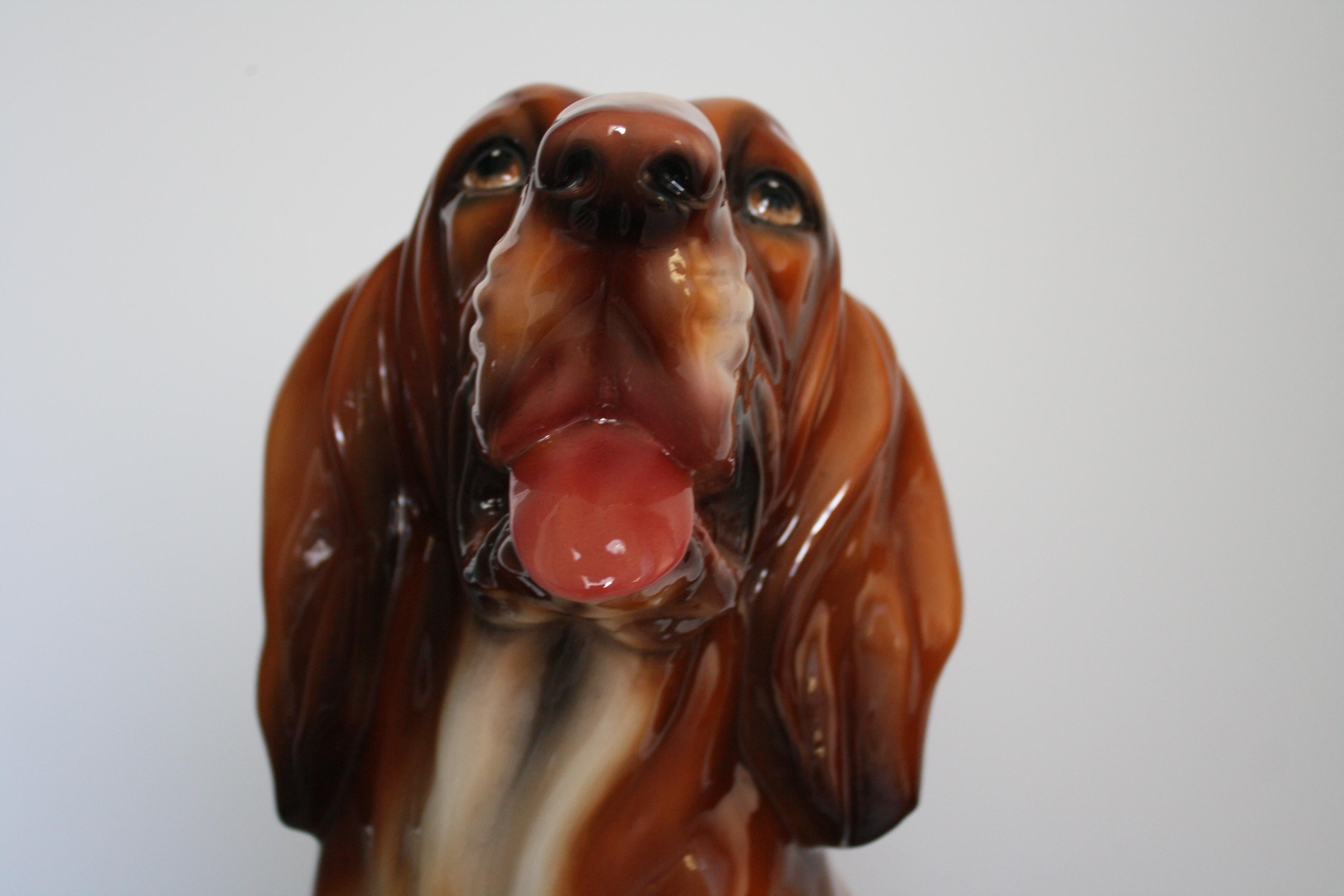 Life-Sized Ceramic Dog Sculpture, Italy, 1970s 1
