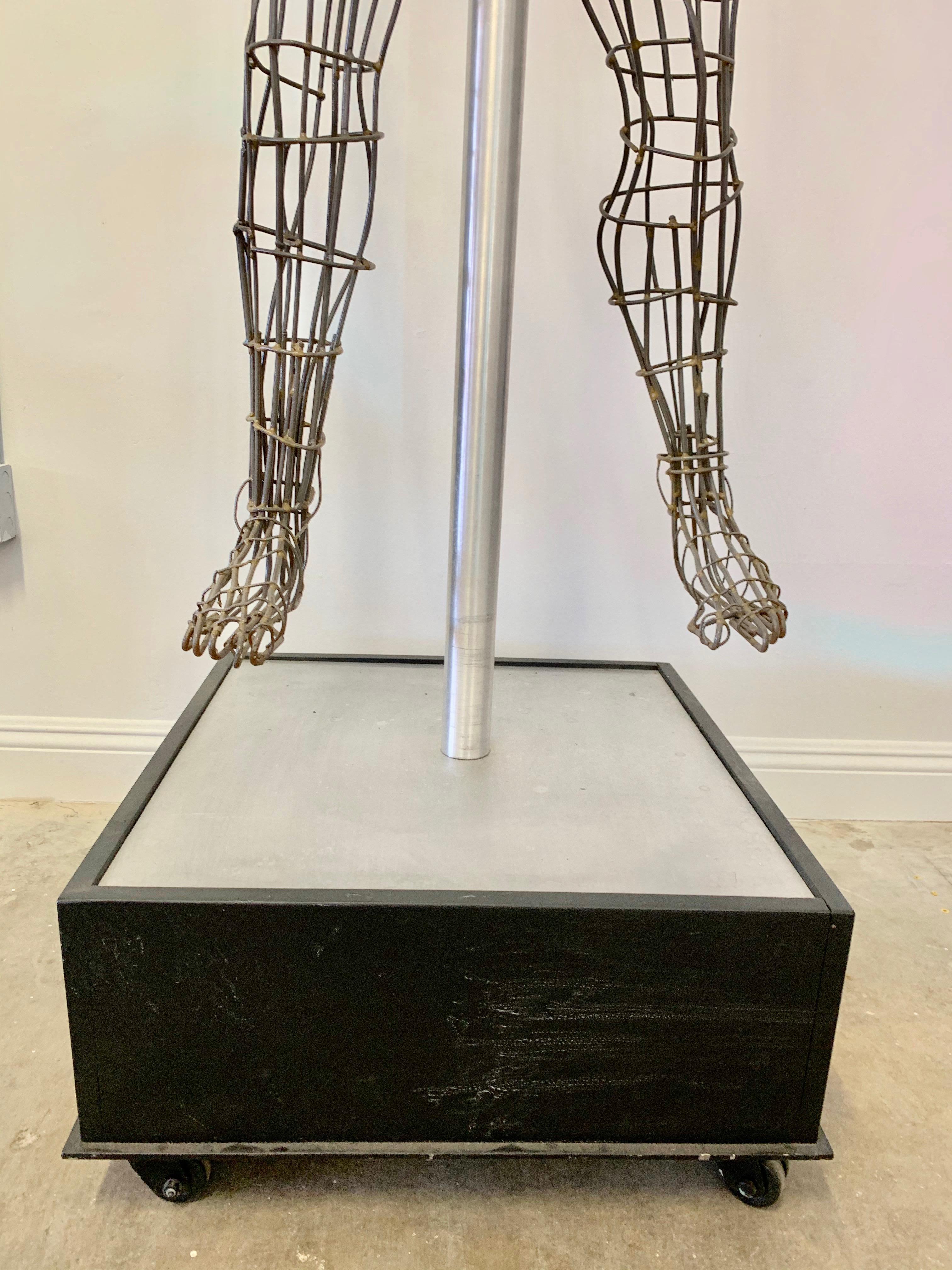 Life-Sized Figural Wire Sculpture by Bruce Gray For Sale 3