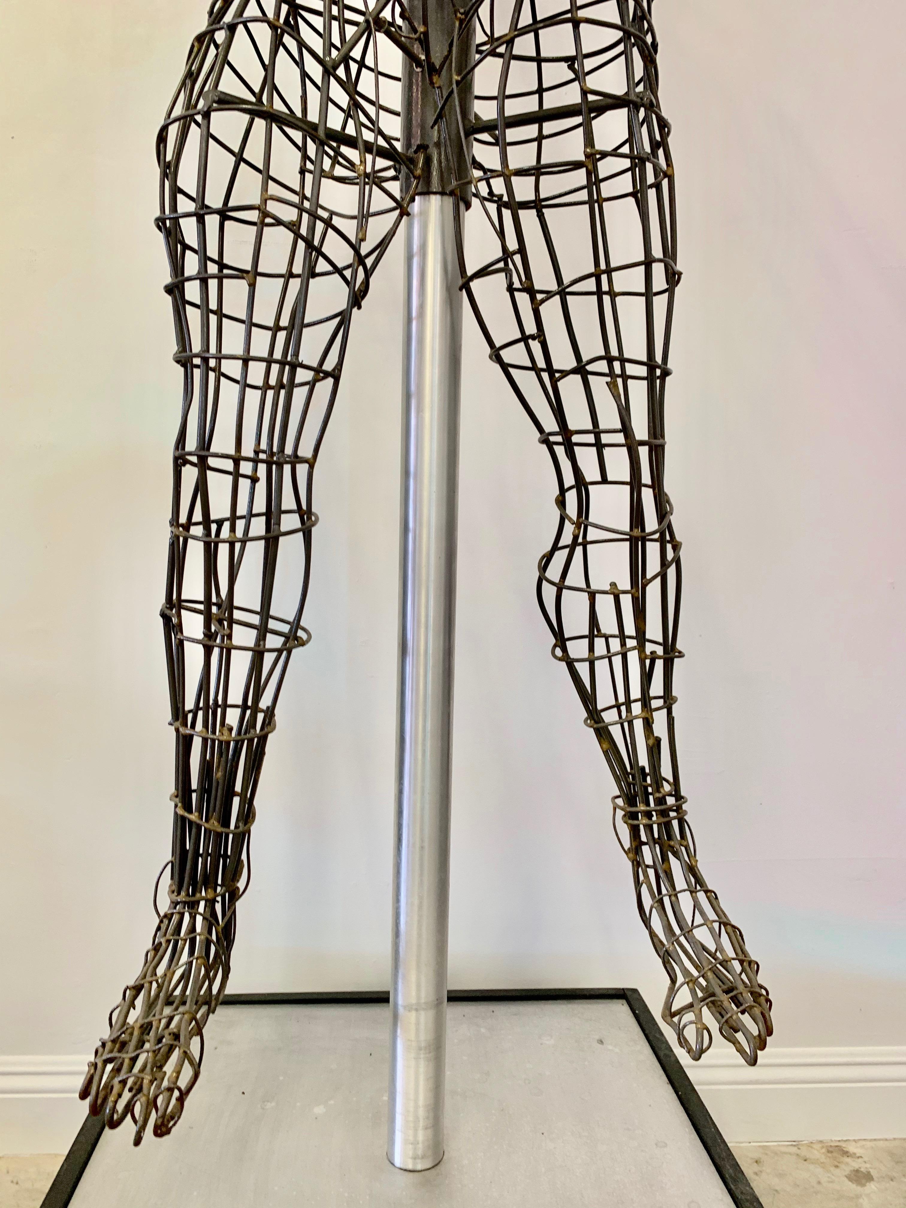 Life-Sized Figural Wire Sculpture by Bruce Gray For Sale 8