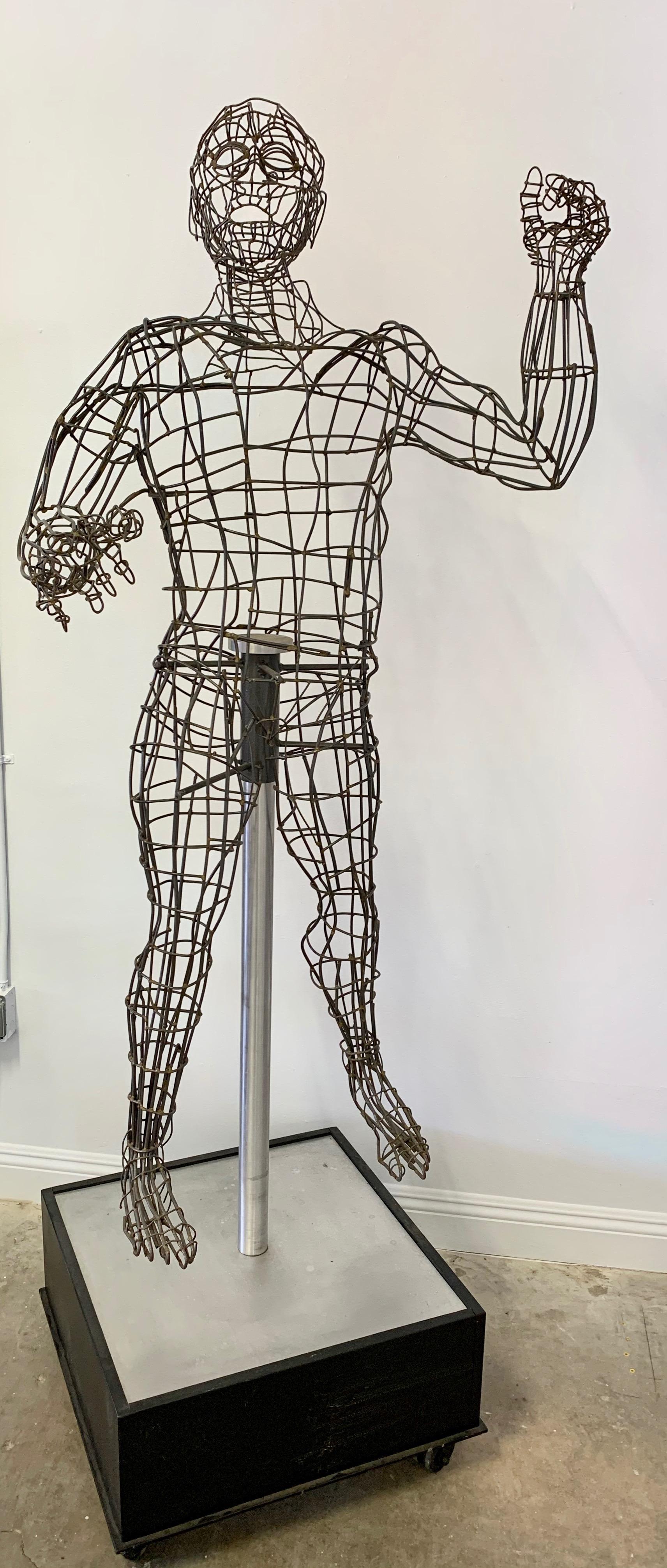 person wire sculpture