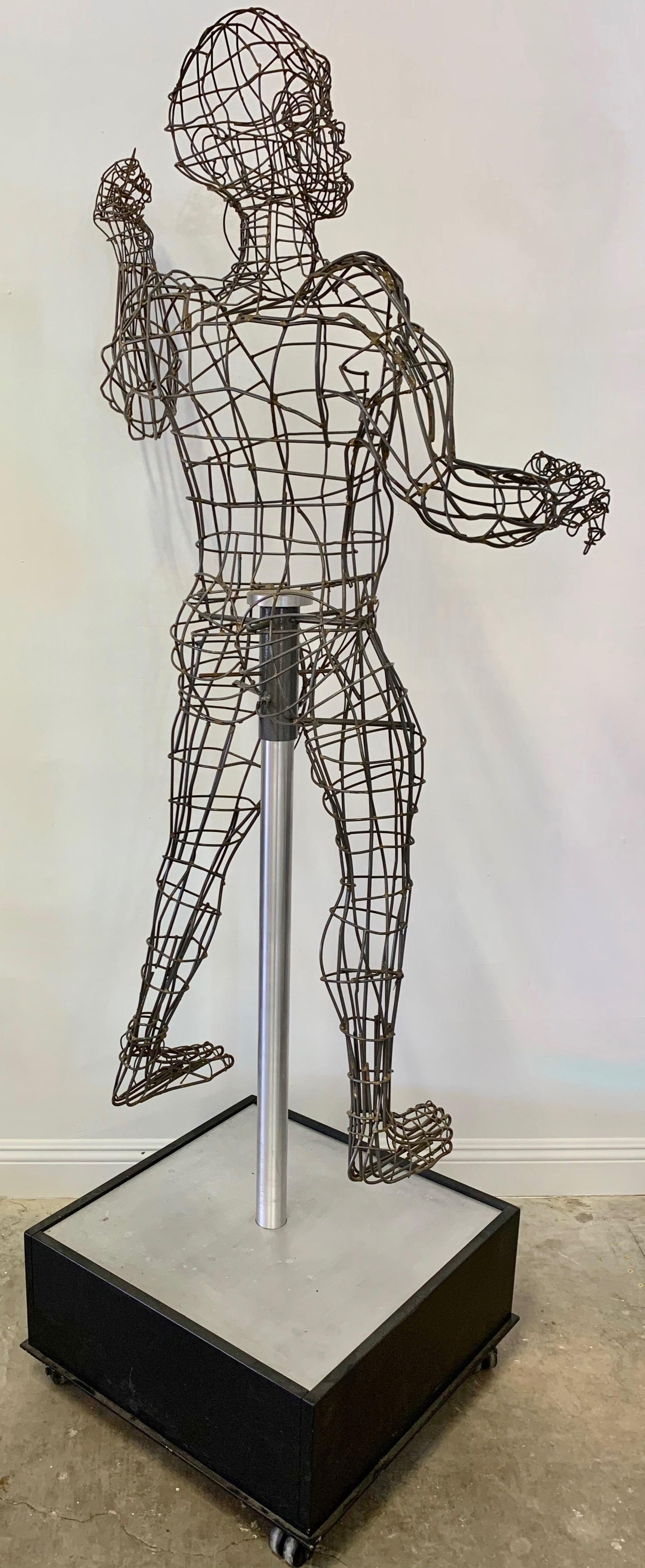 Late 20th Century Life-Sized Figural Wire Sculpture by Bruce Gray For Sale