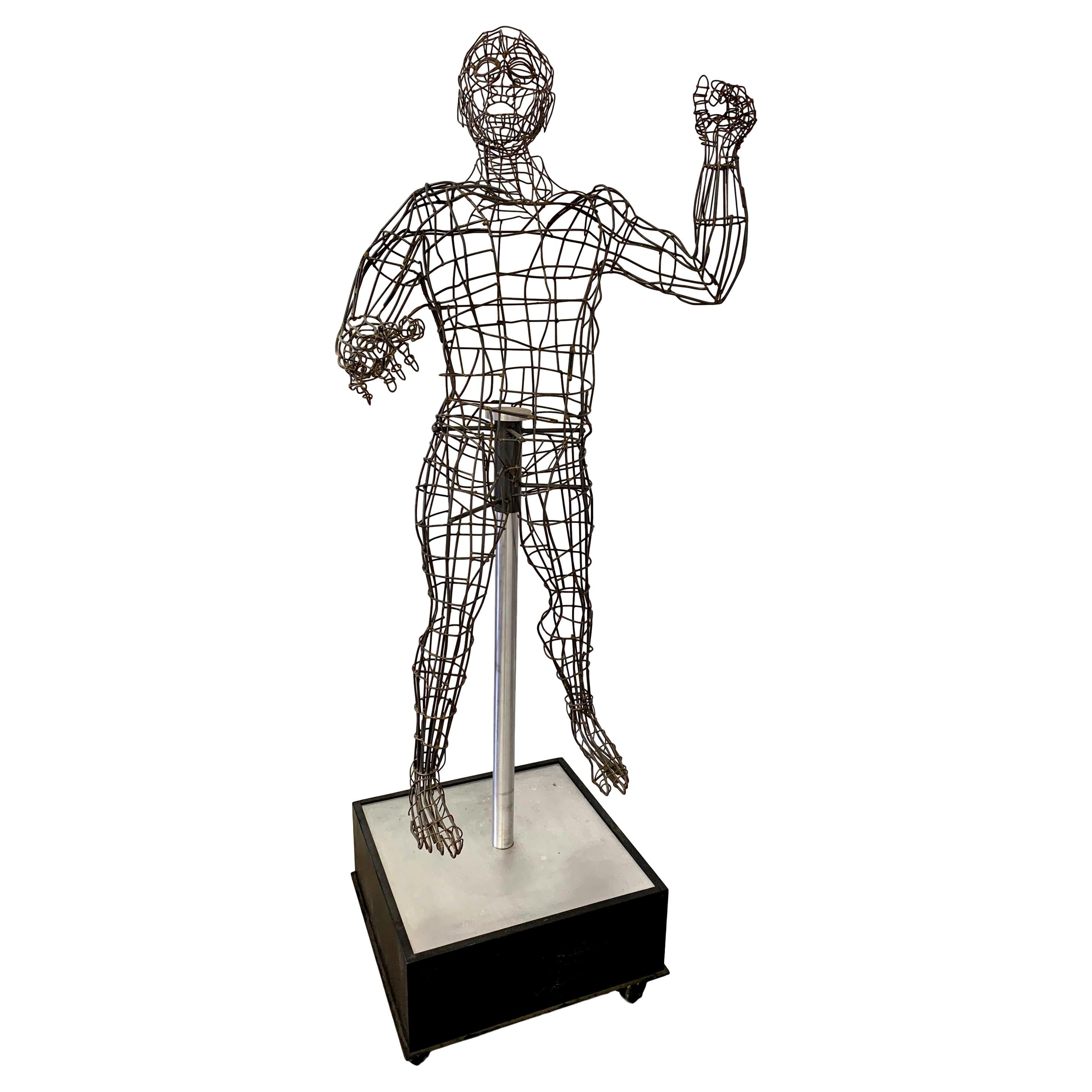 Life-Sized Figural Wire Sculpture by Bruce Gray For Sale